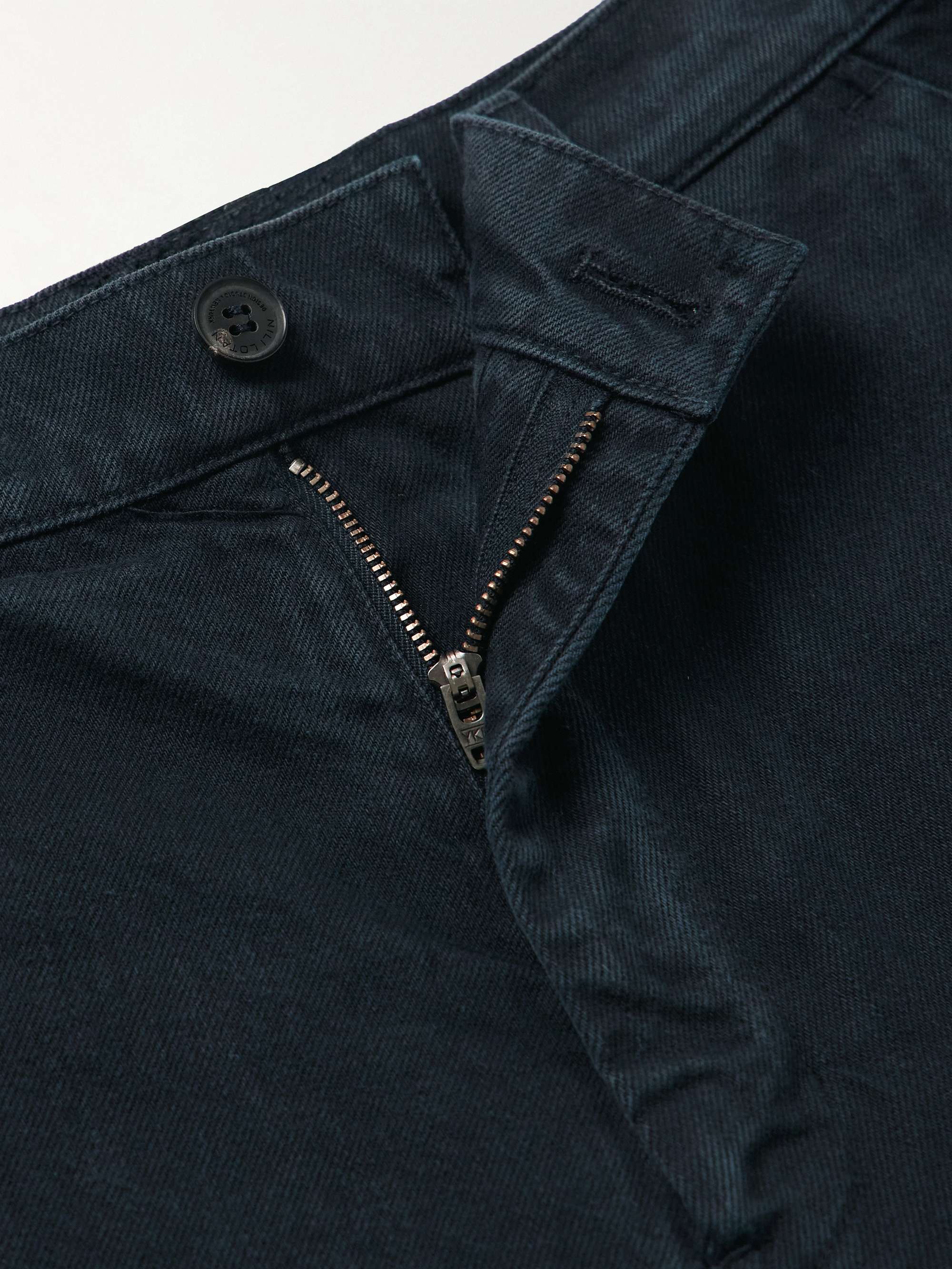 Emir Straight-Leg Cotton-Blend Twill Trousers view