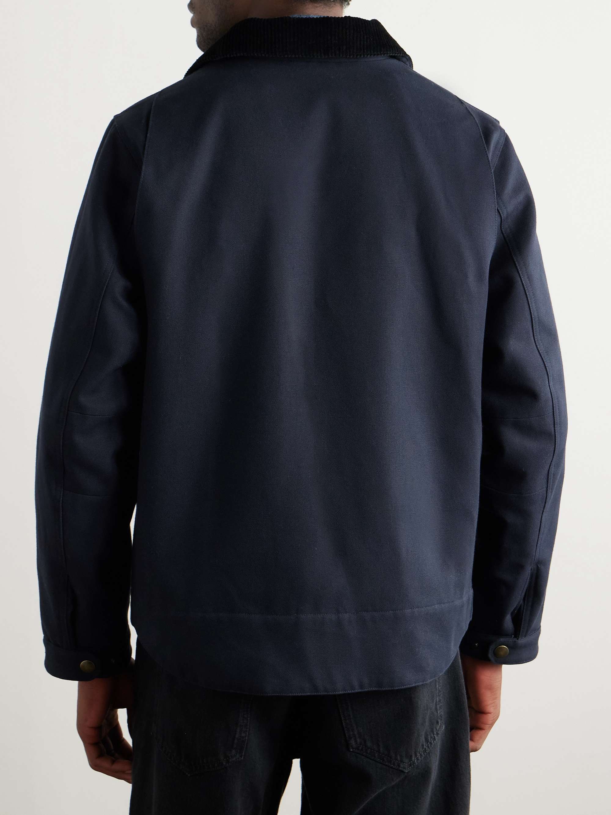 Caspian Corduroy-Trimmed Cotton-Canvas Jacket view