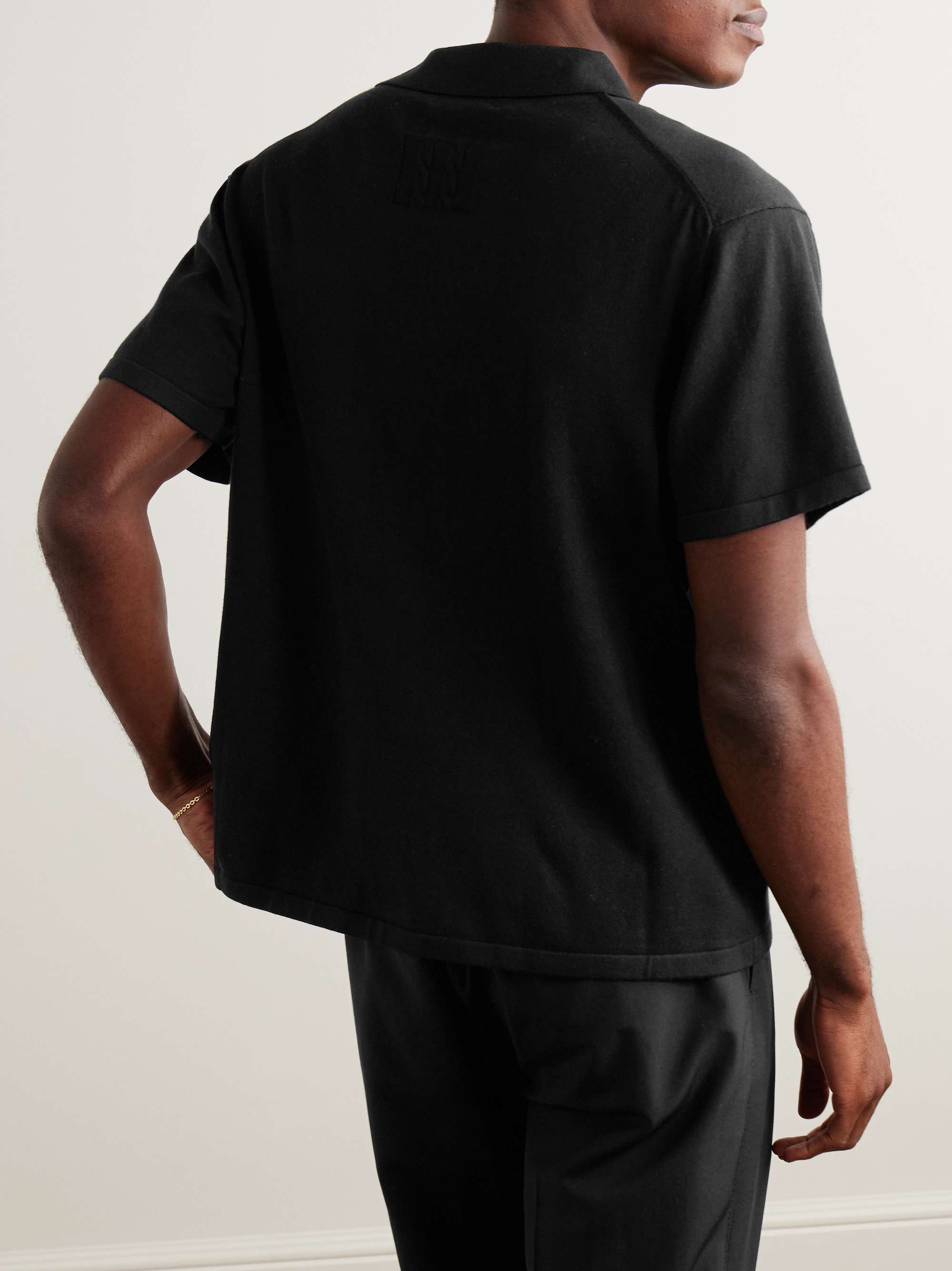 Finnley Silk and Cotton-Blend Polo Shirt view