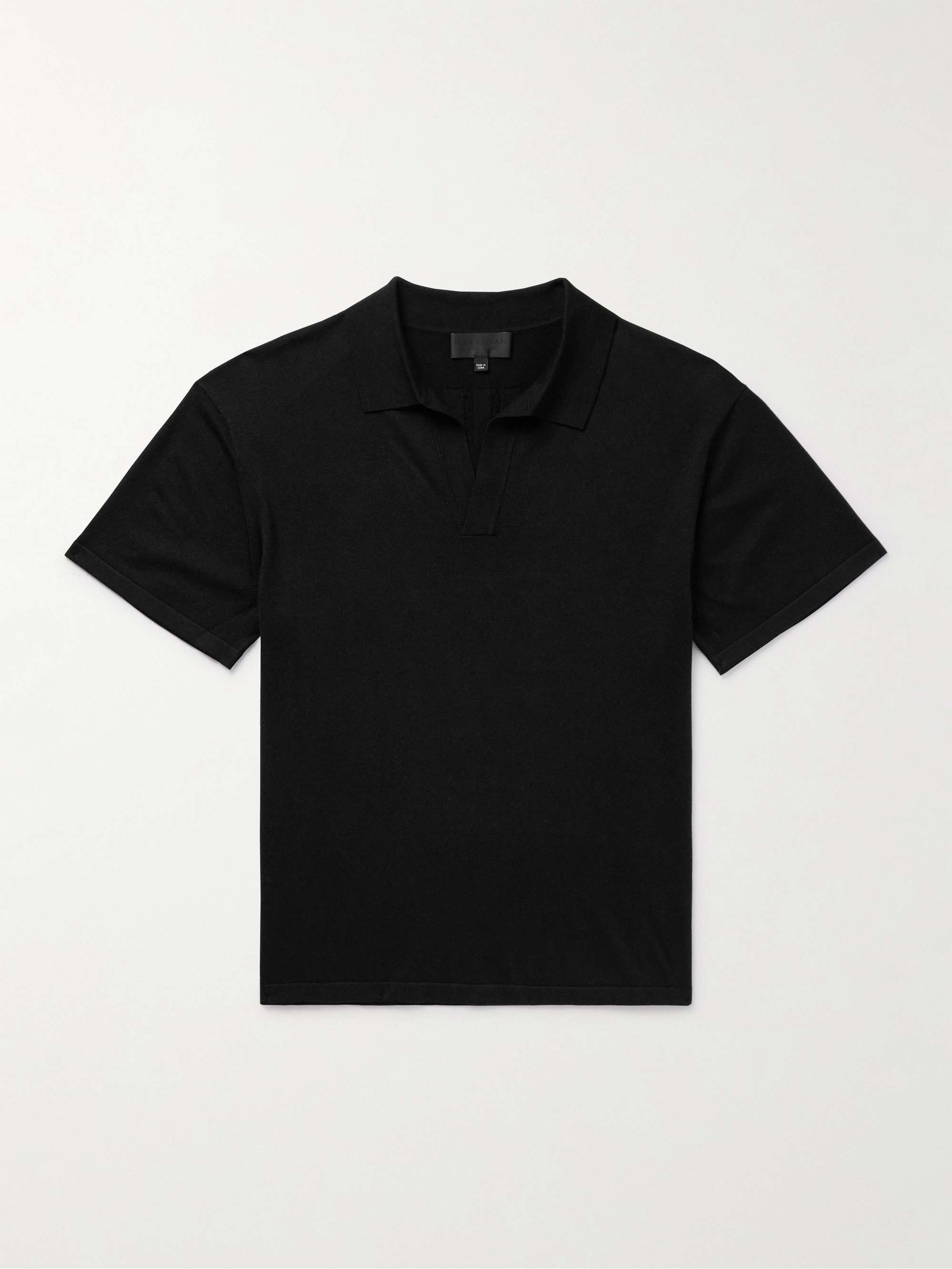 Finnley Silk and Cotton-Blend Polo Shirt view