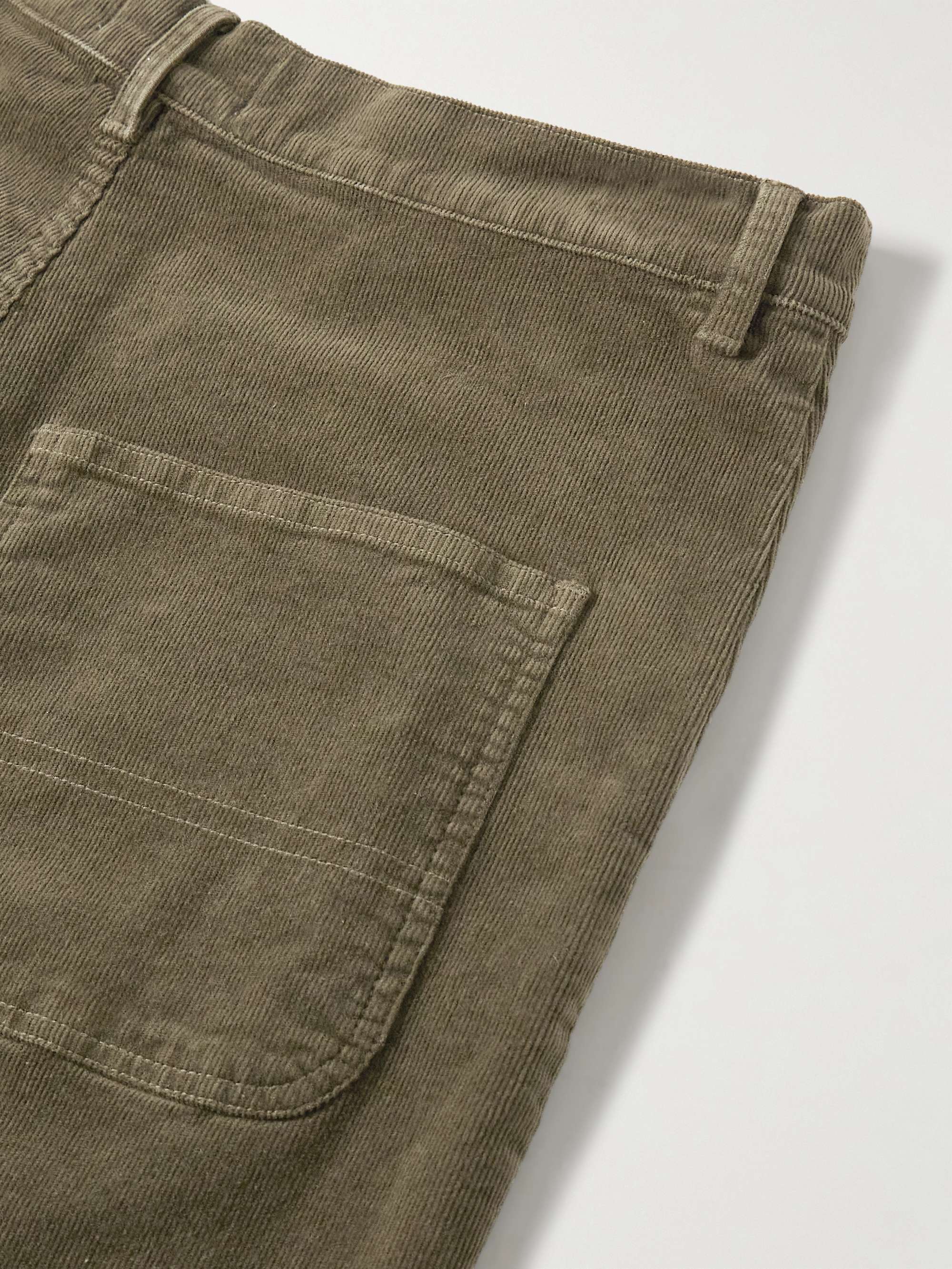 Carpenter Cropped Straight-Leg Cotton-Blend Corduroy Trousers view
