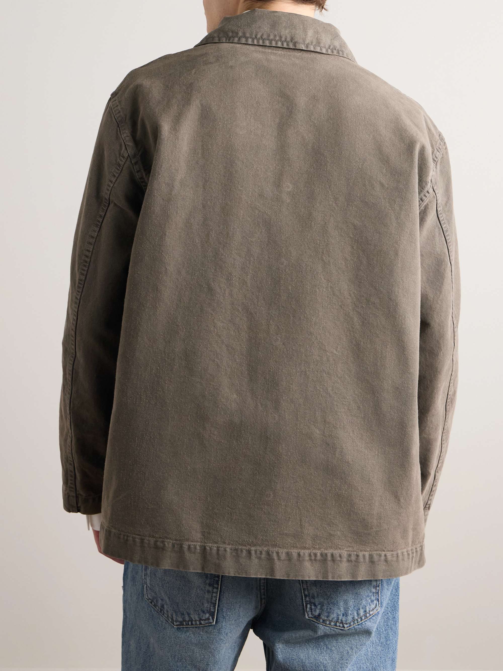Harold Brushed Cotton-Canvas Overshirt view