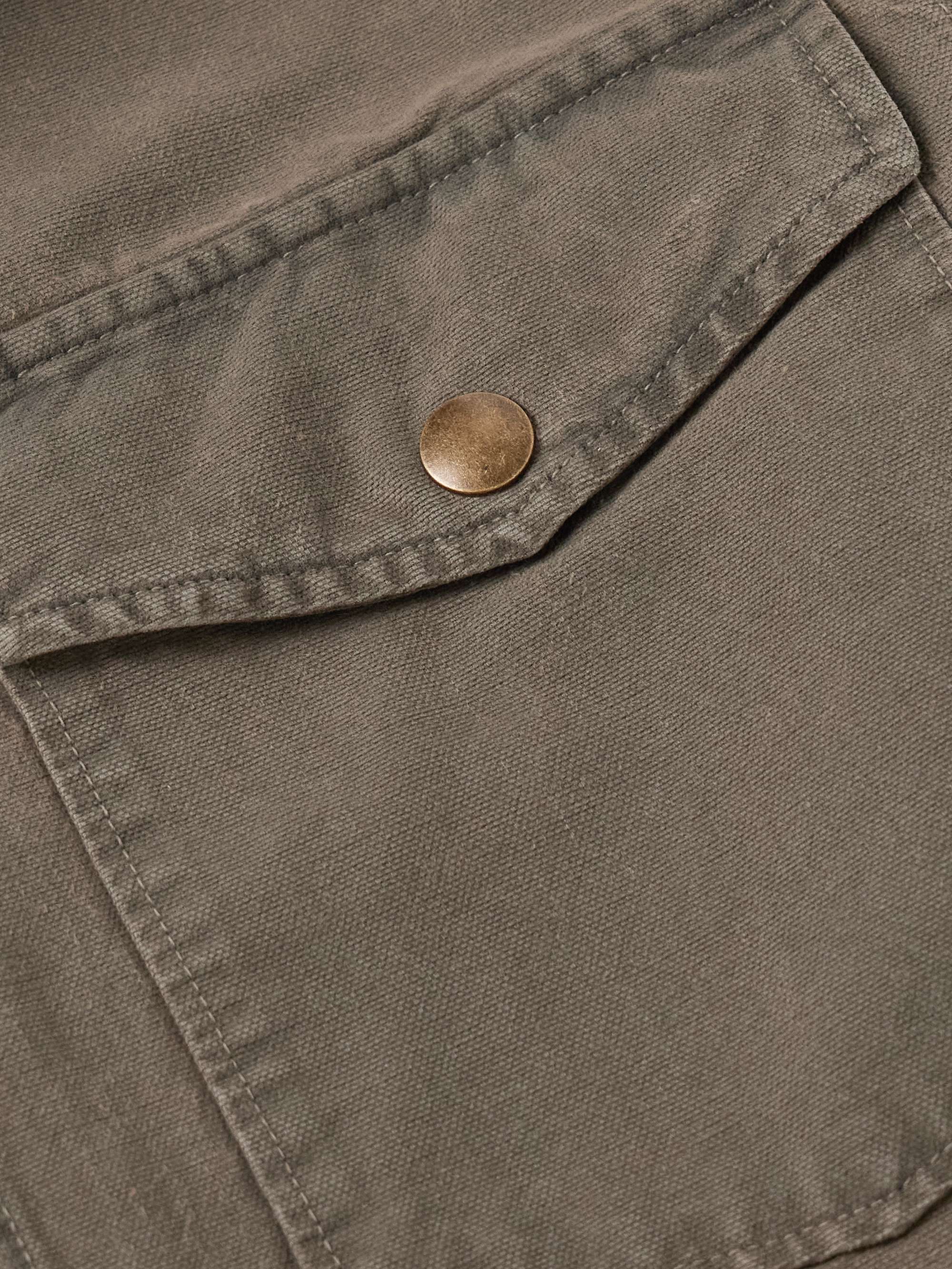 Harold Brushed Cotton-Canvas Overshirt view