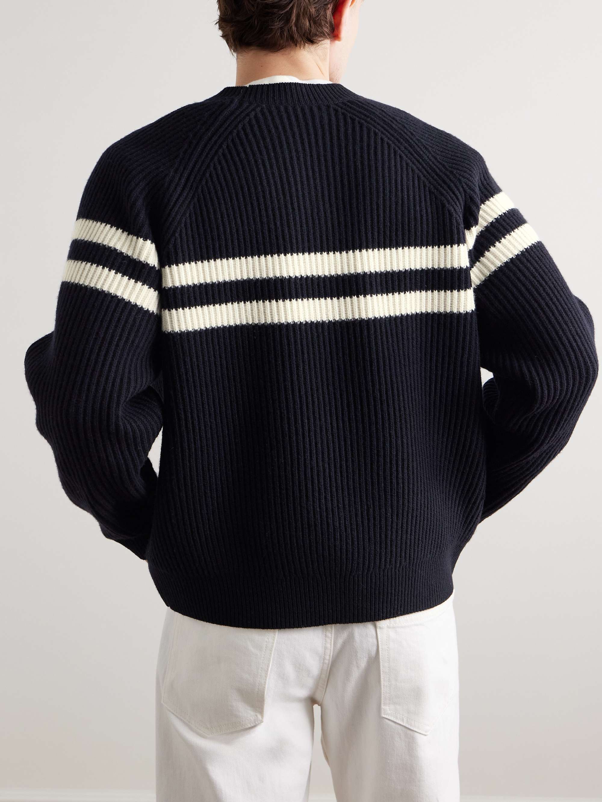 Darius Striped Ribbed Cashmere Sweater view