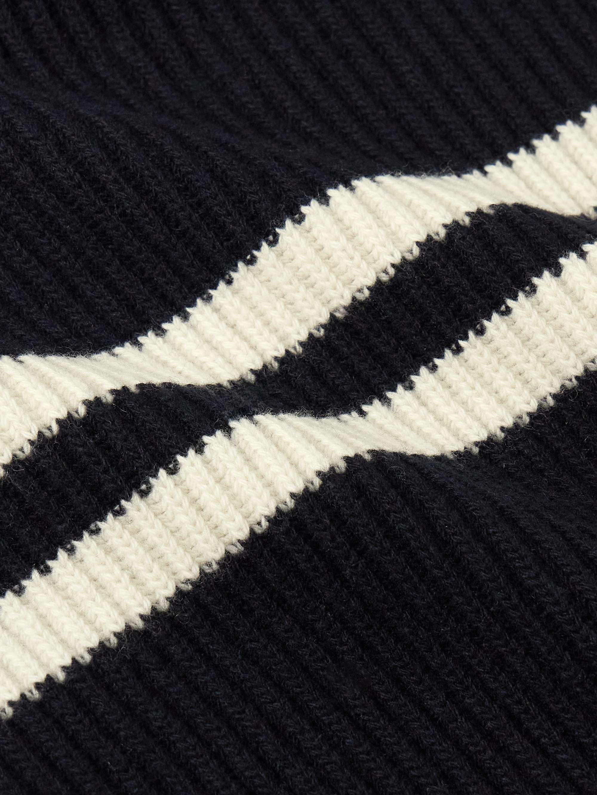 Darius Striped Ribbed Cashmere Sweater view