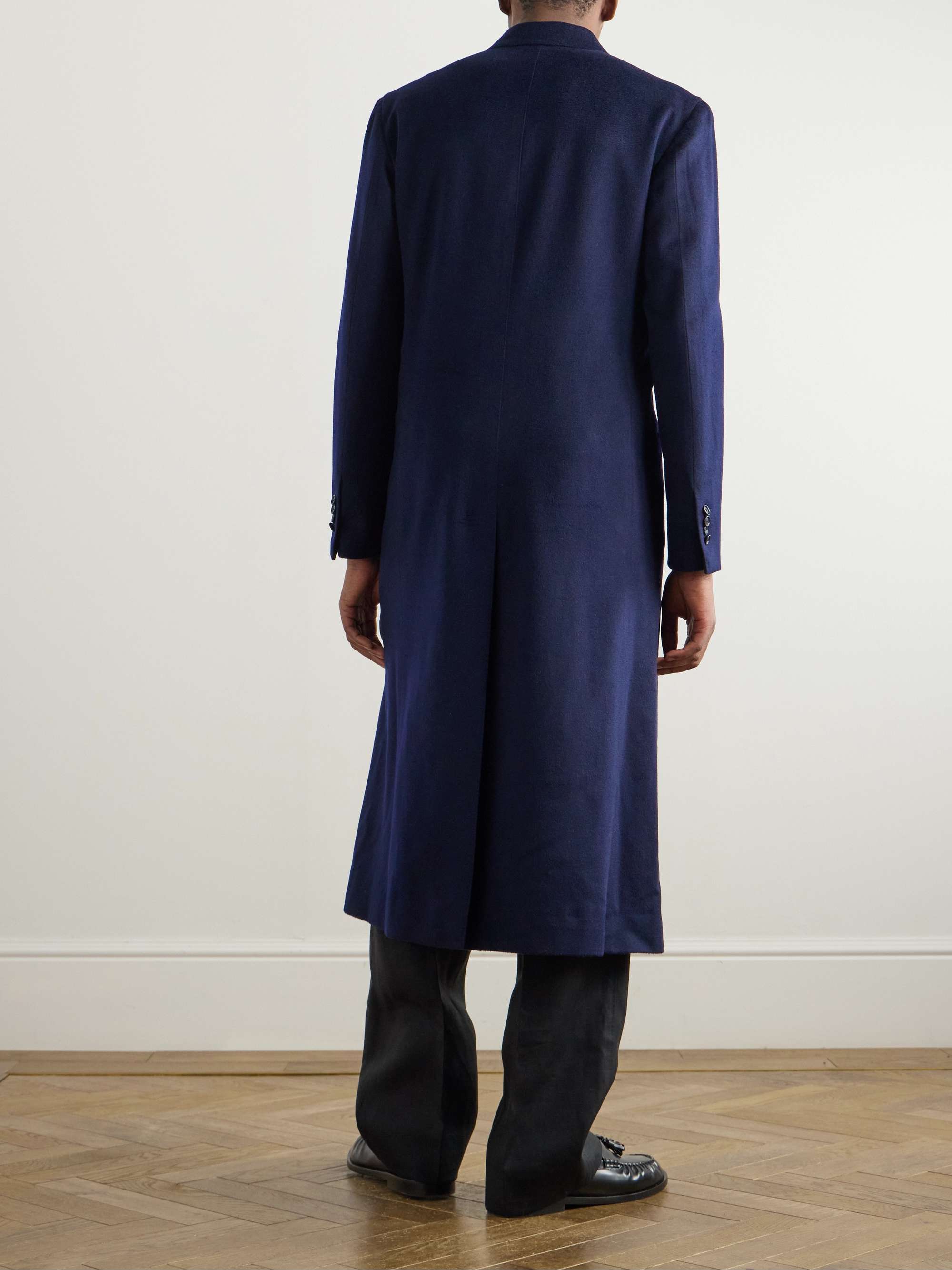 Double-Breasted Wool and Cashmere-Blend Coat view