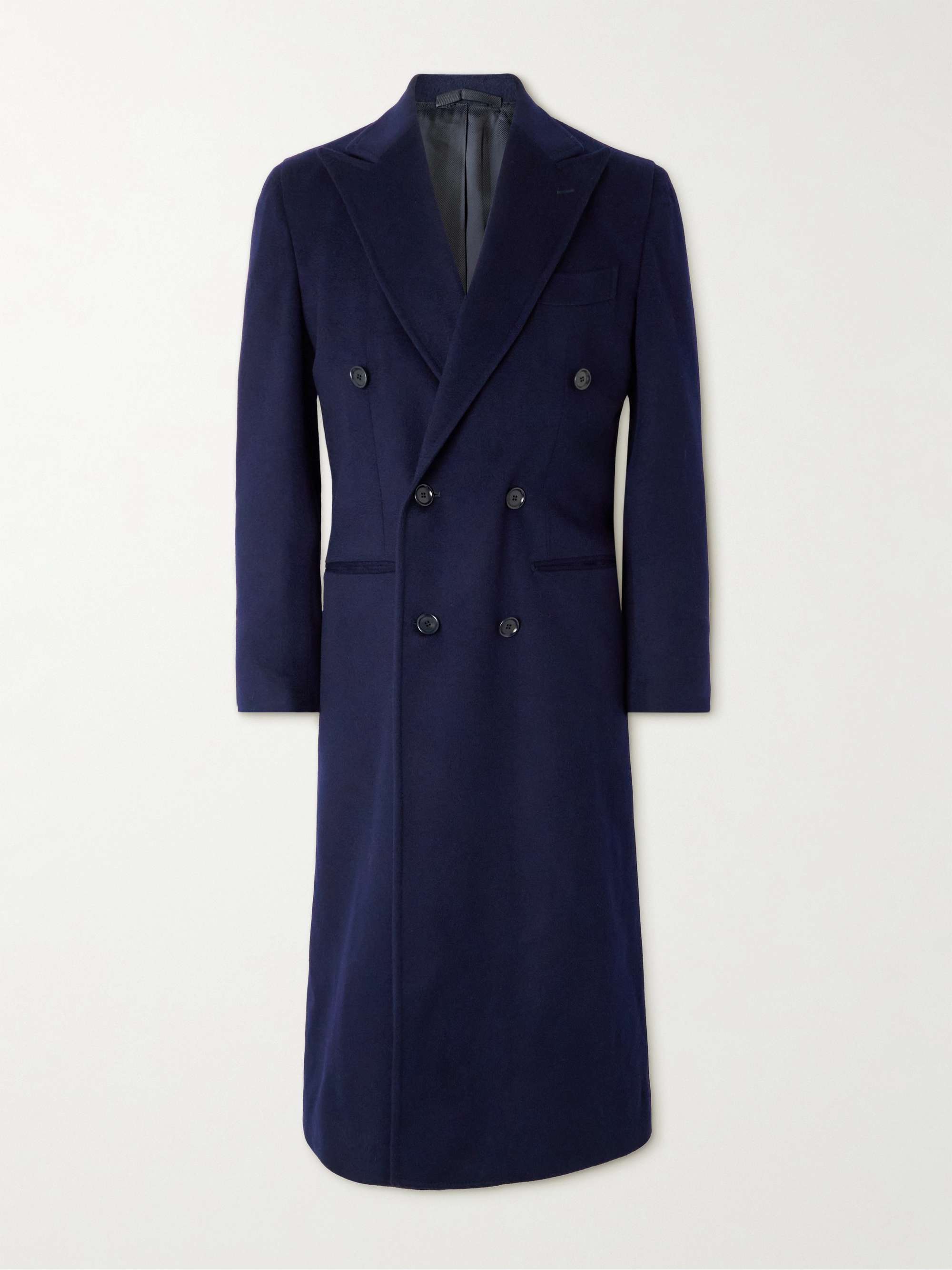 Double-Breasted Wool and Cashmere-Blend Coat view