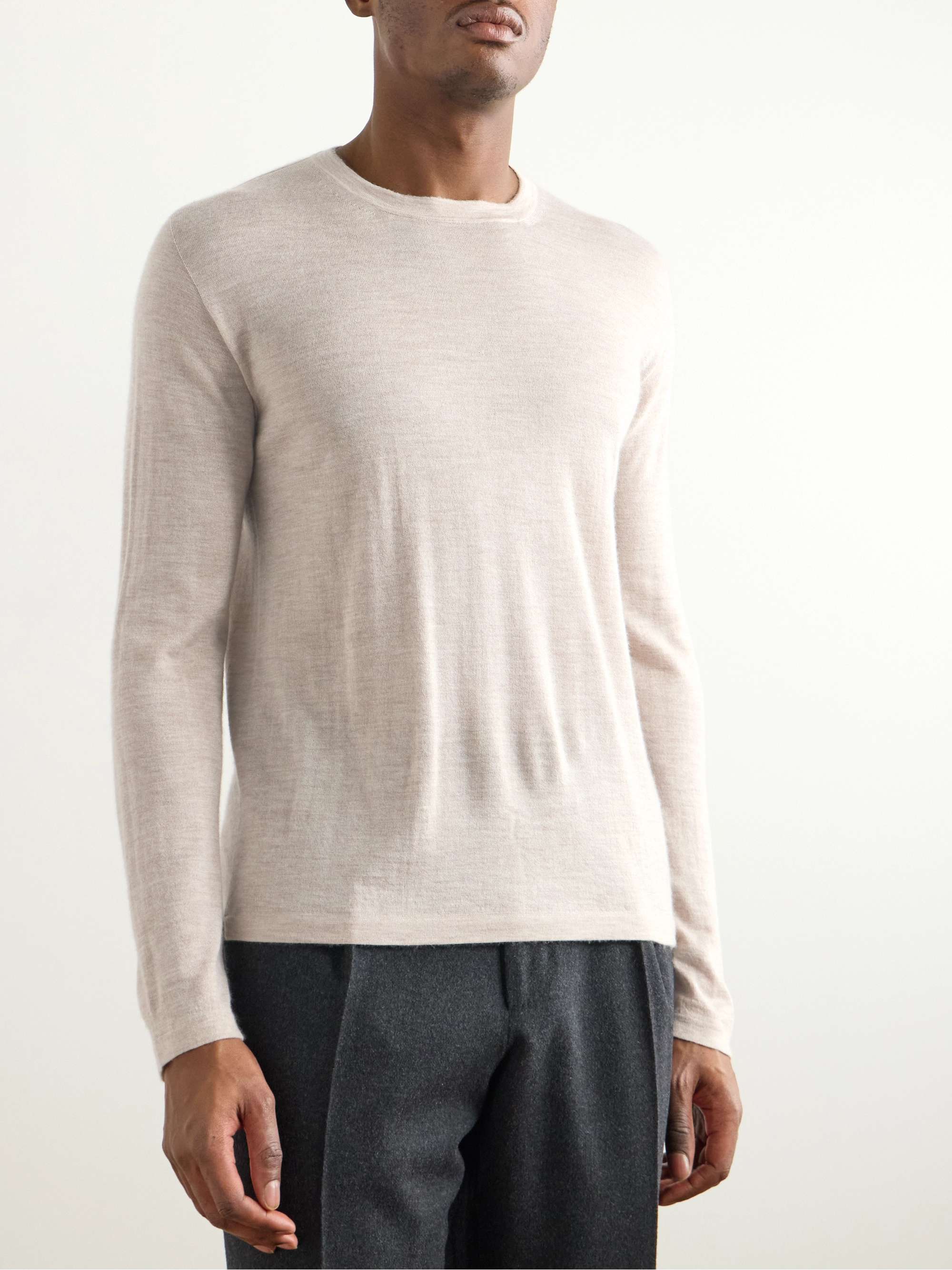 Slim-Fit Cashmere and Silk-Blend T-Shirt view