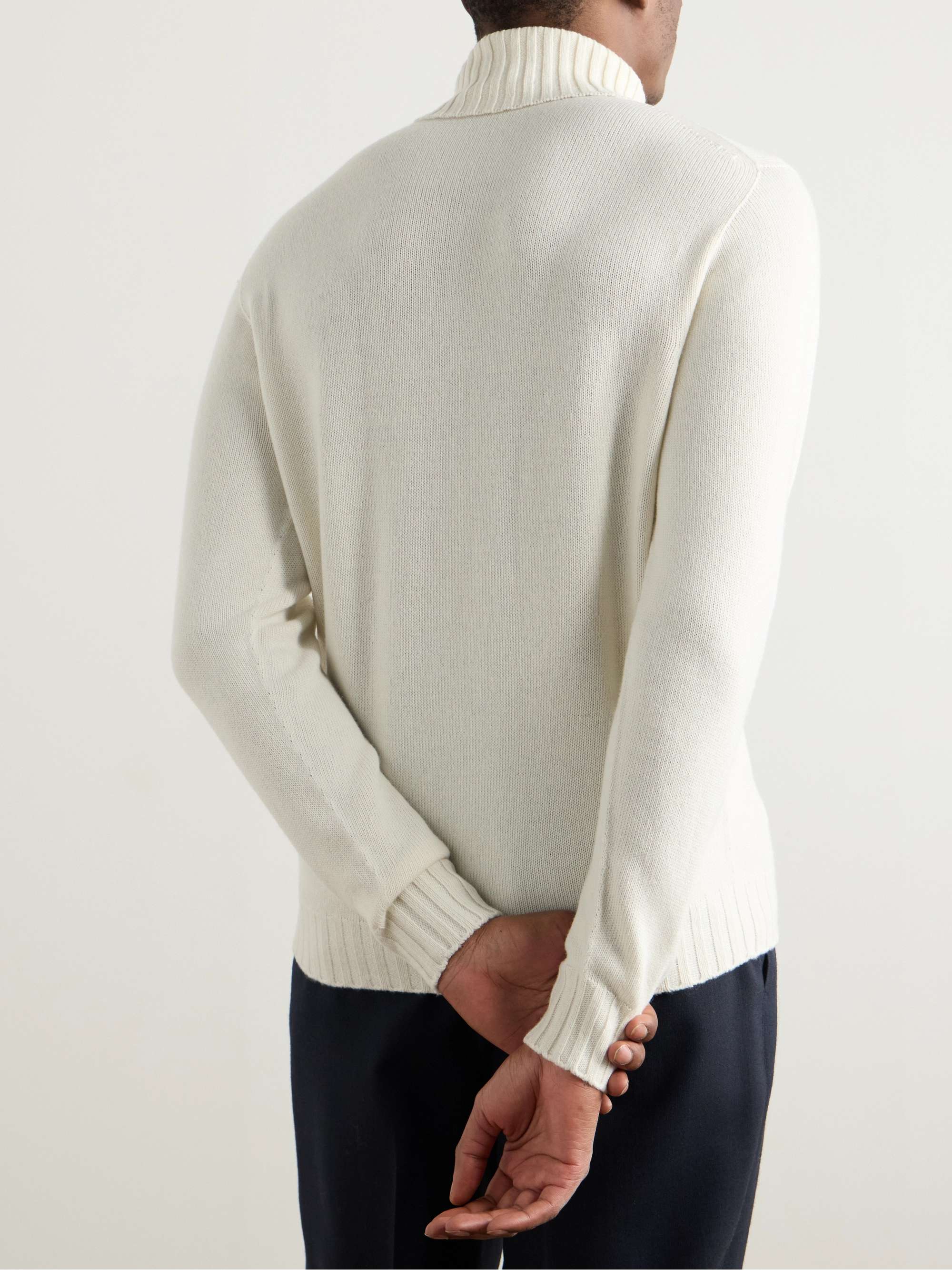 Hagen Ribbed Cashmere Rollneck Sweater view