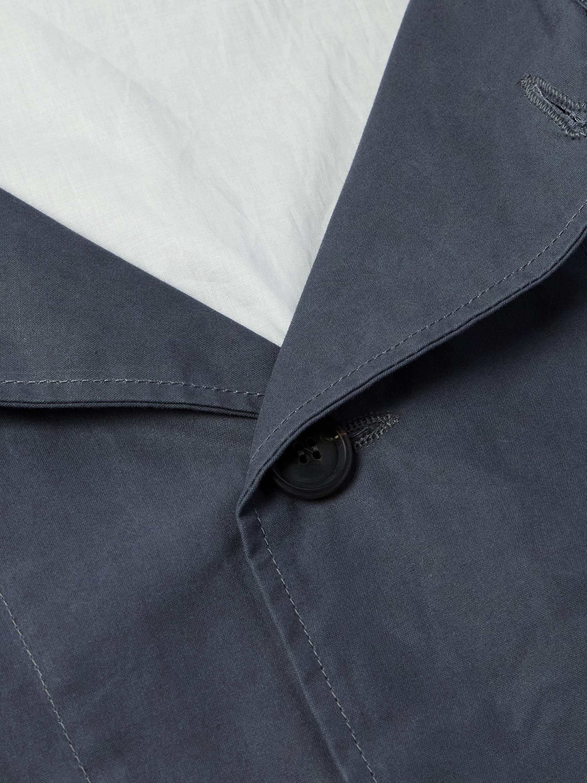 Belted Waxed Cotton-Canvas Trench Coat view