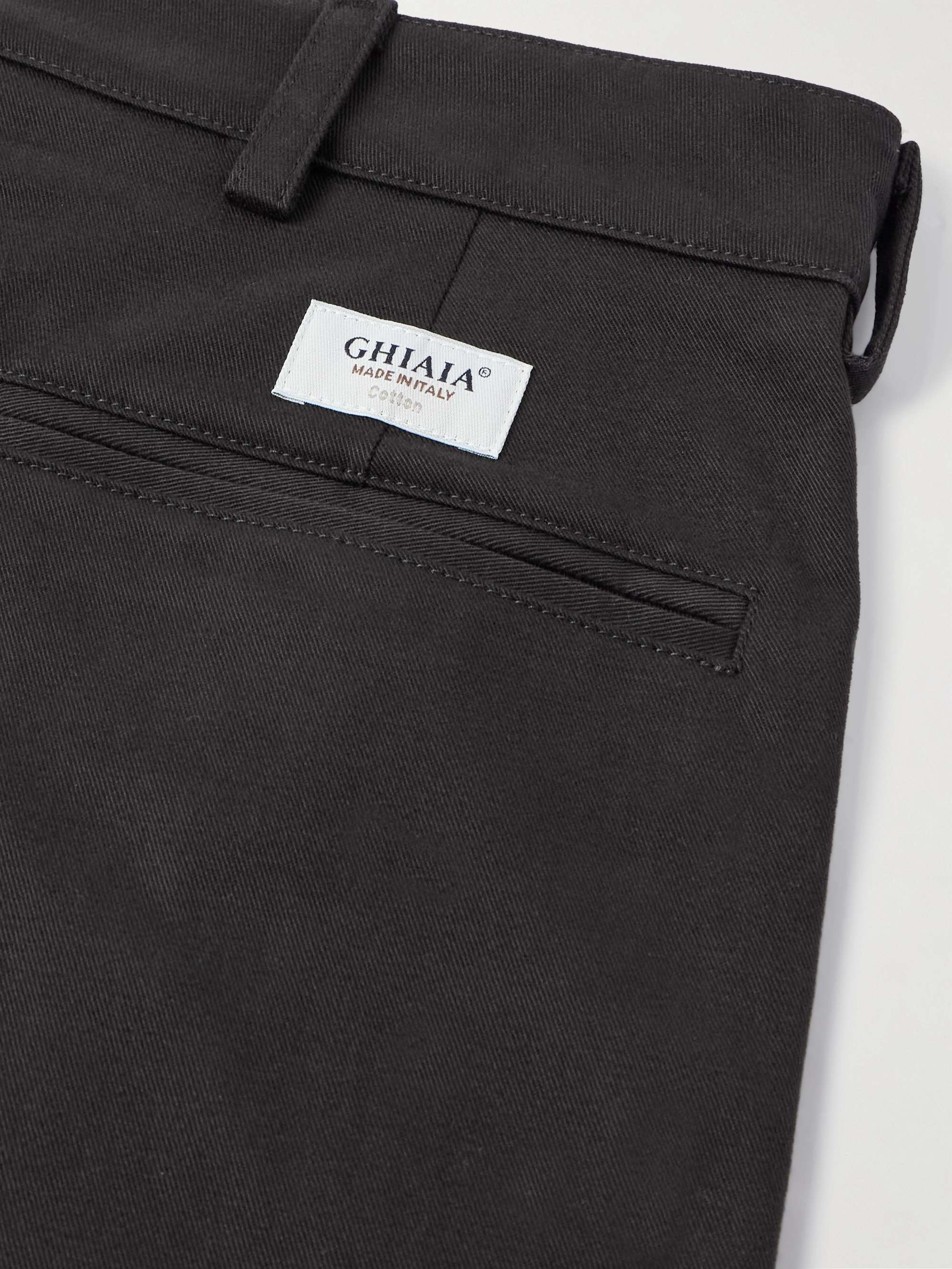 Marinaio Straight-Leg Pleated Cotton-Twill Chinos view