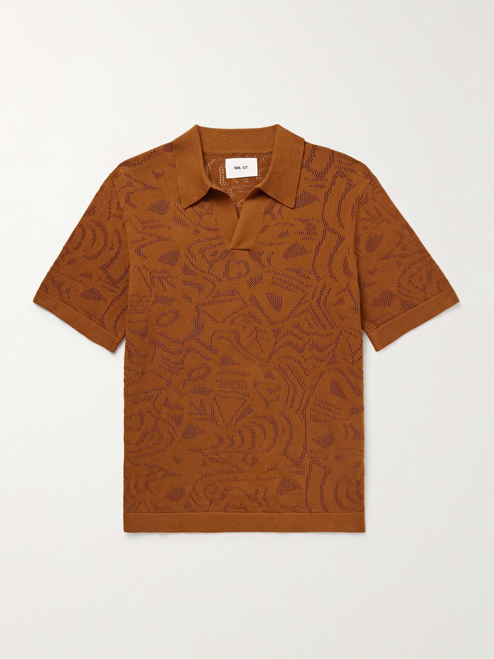 Ryan 6692 Jacquard-Knit Organic Cotton Polo Shirt view