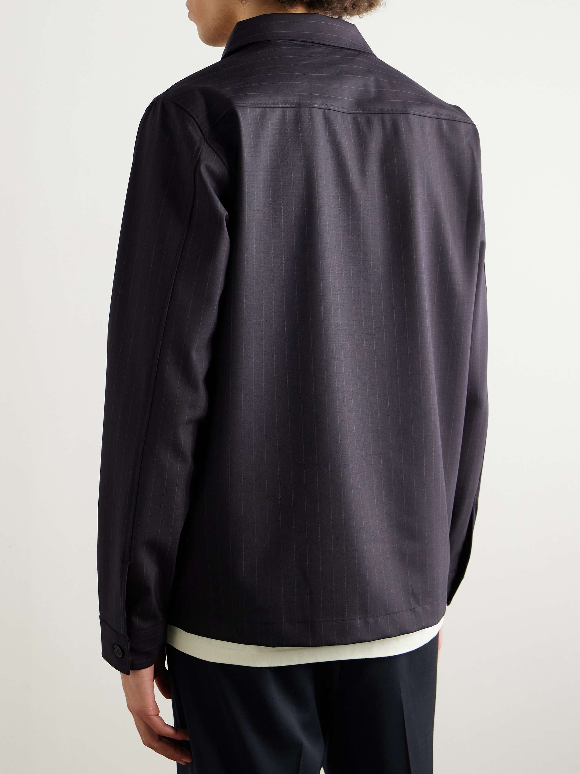 Zander 1088 Pinstriped Recycled Woven Shirt view