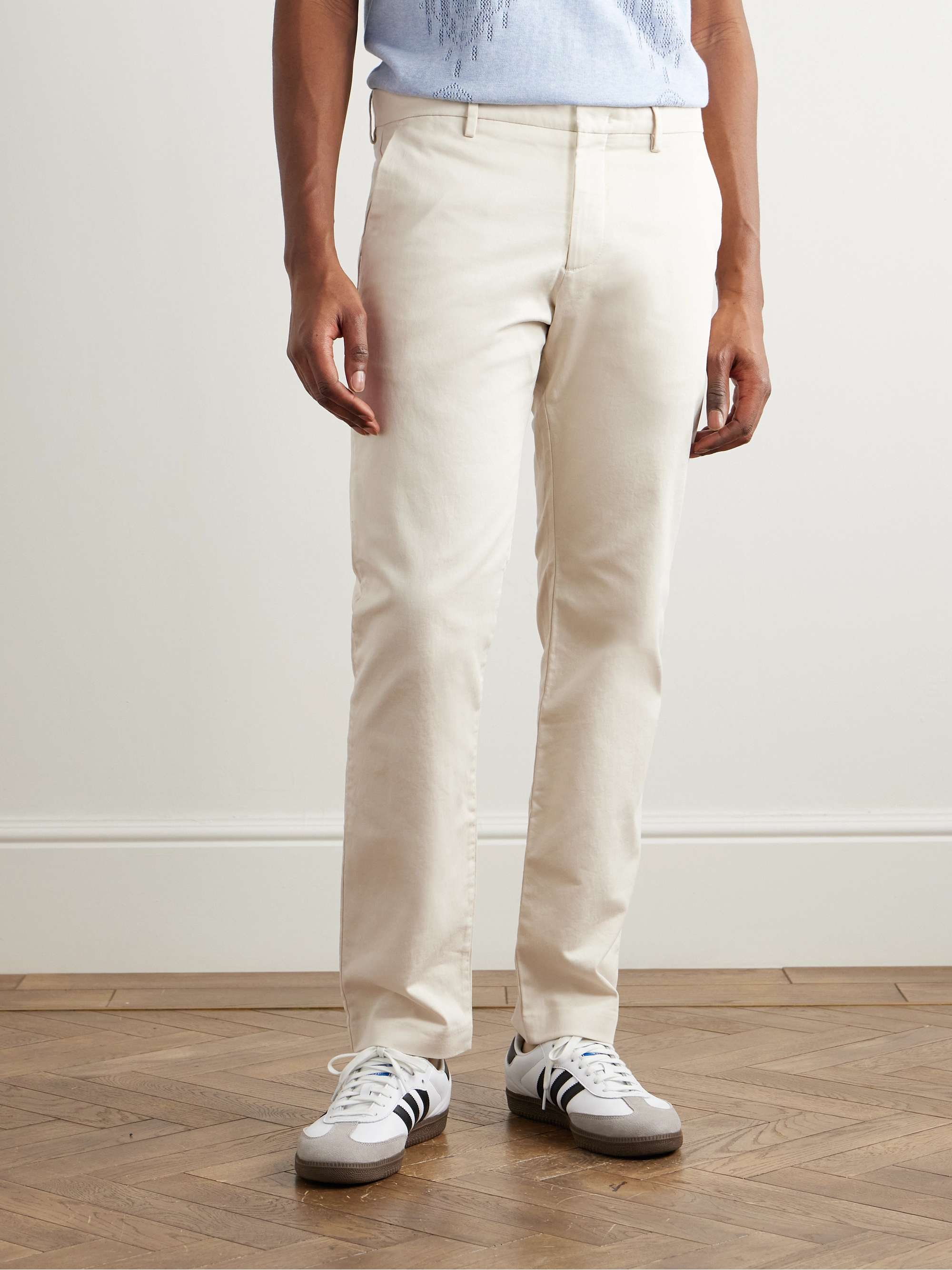 Theo Tapered Stretch Organic Cotton-Twill Chinos view