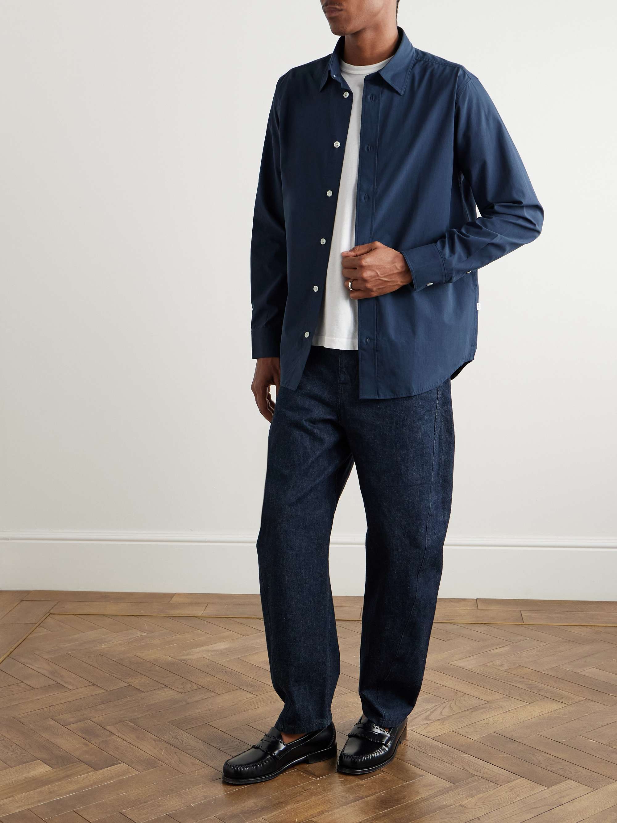 Colby 5329 Lyocell and Cotton-Blend Poplin Shirt view