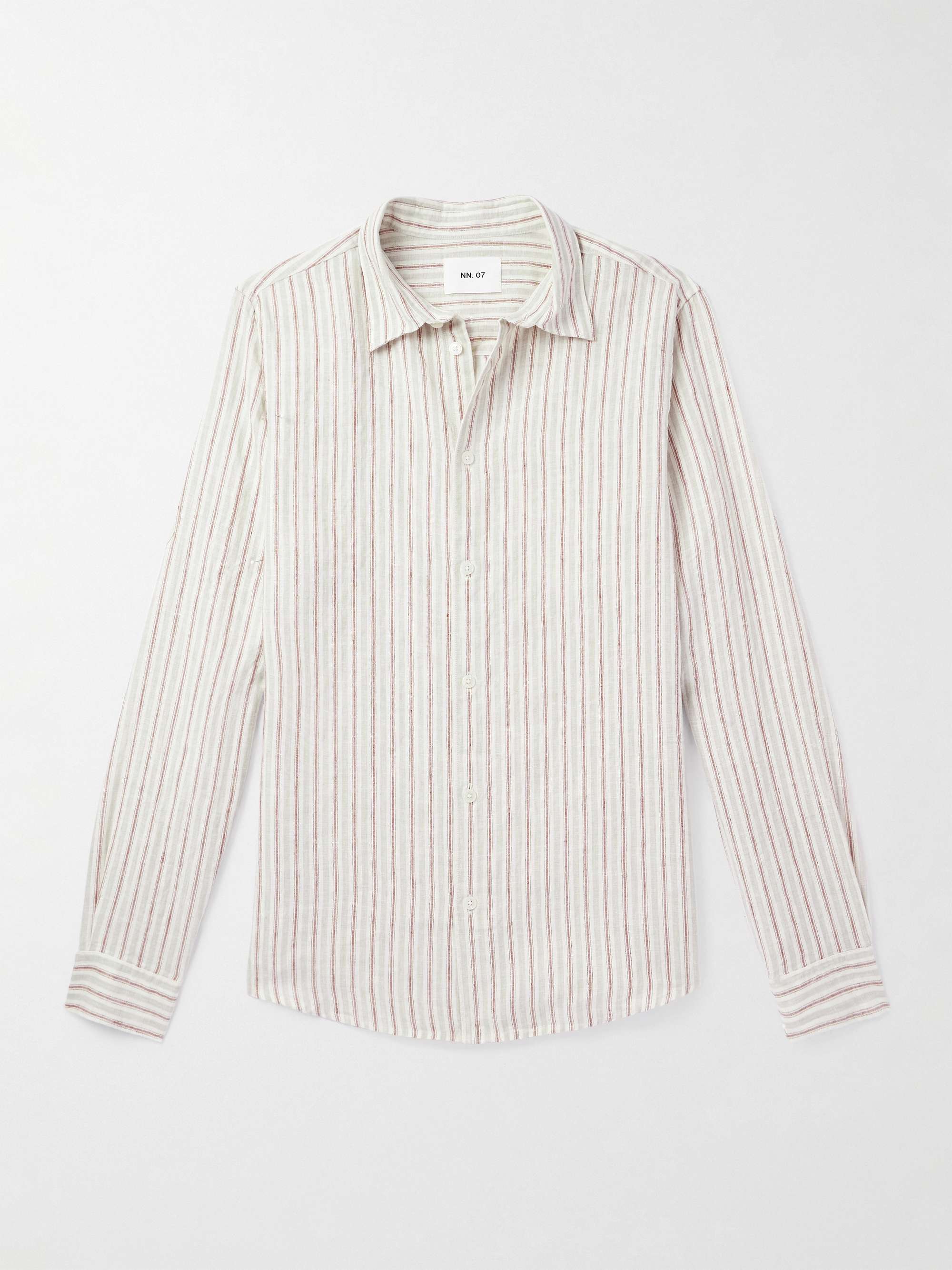 Enzo 5728 Striped Linen Shirt view