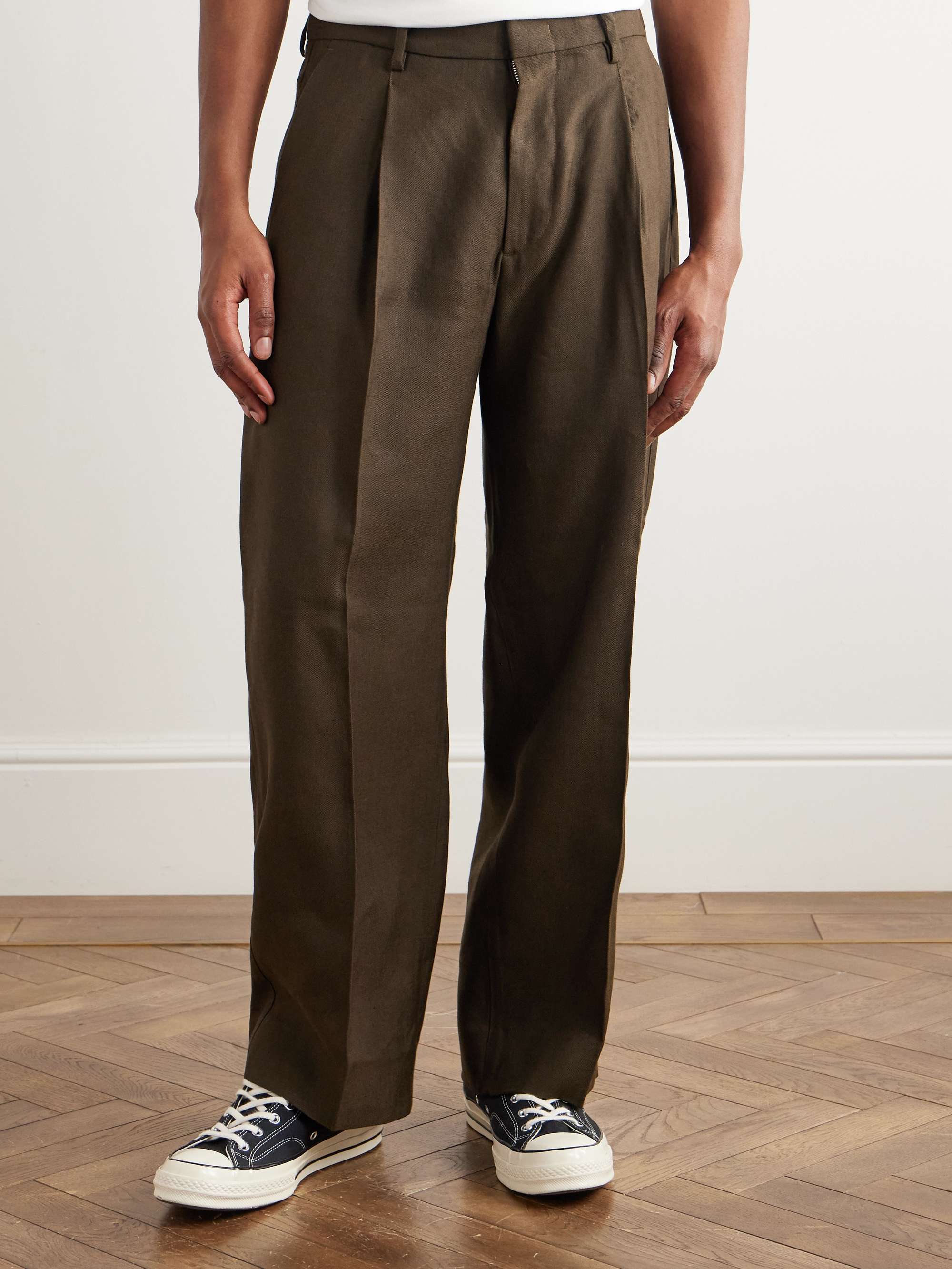 Kay 1808 Straight-Leg LENZING™ ECOVERO™ and Linen-Blend Trousers view