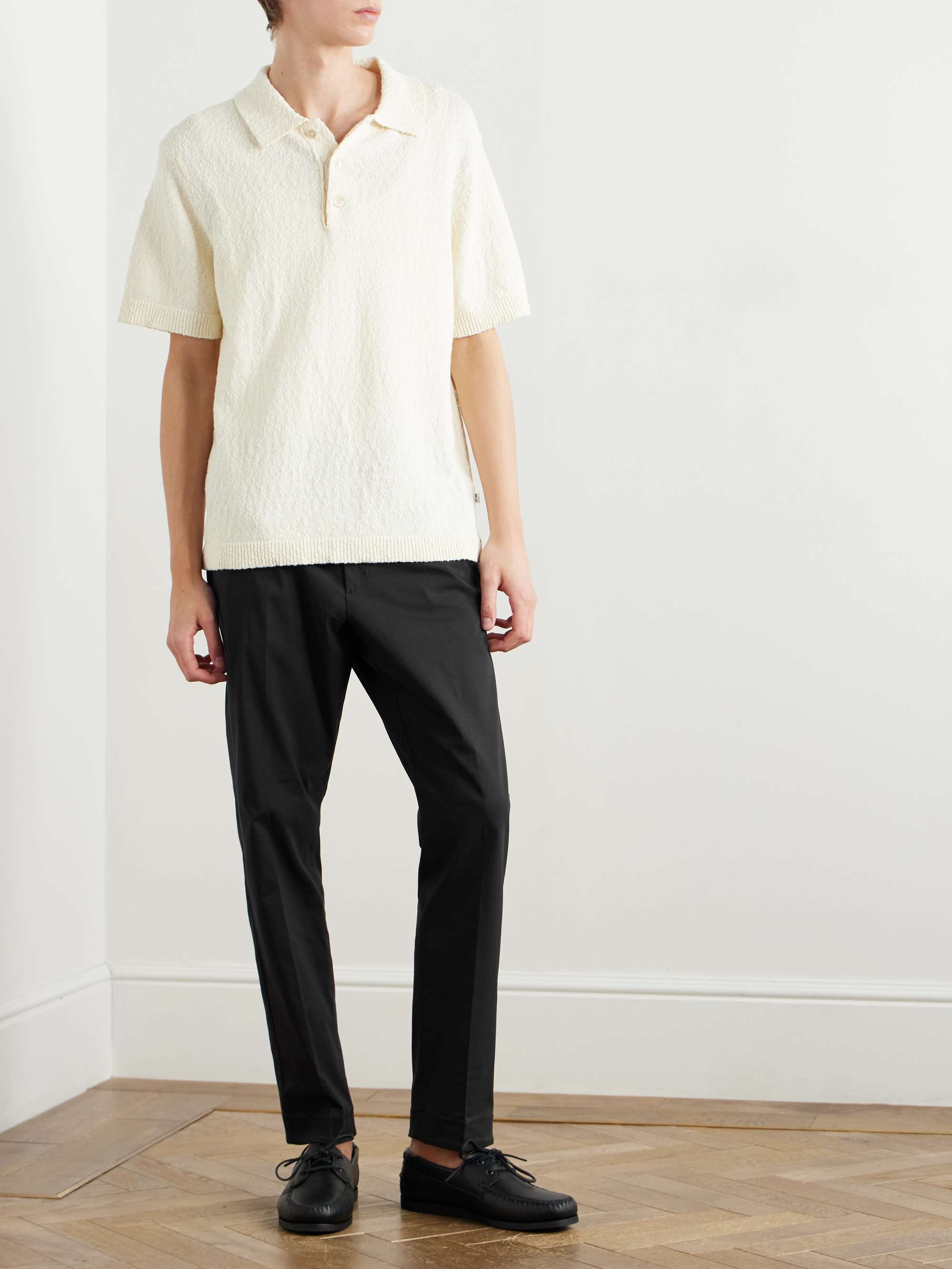 Bill 1680 Tapered Cropped Pleated Cotton-Blend Trousers view