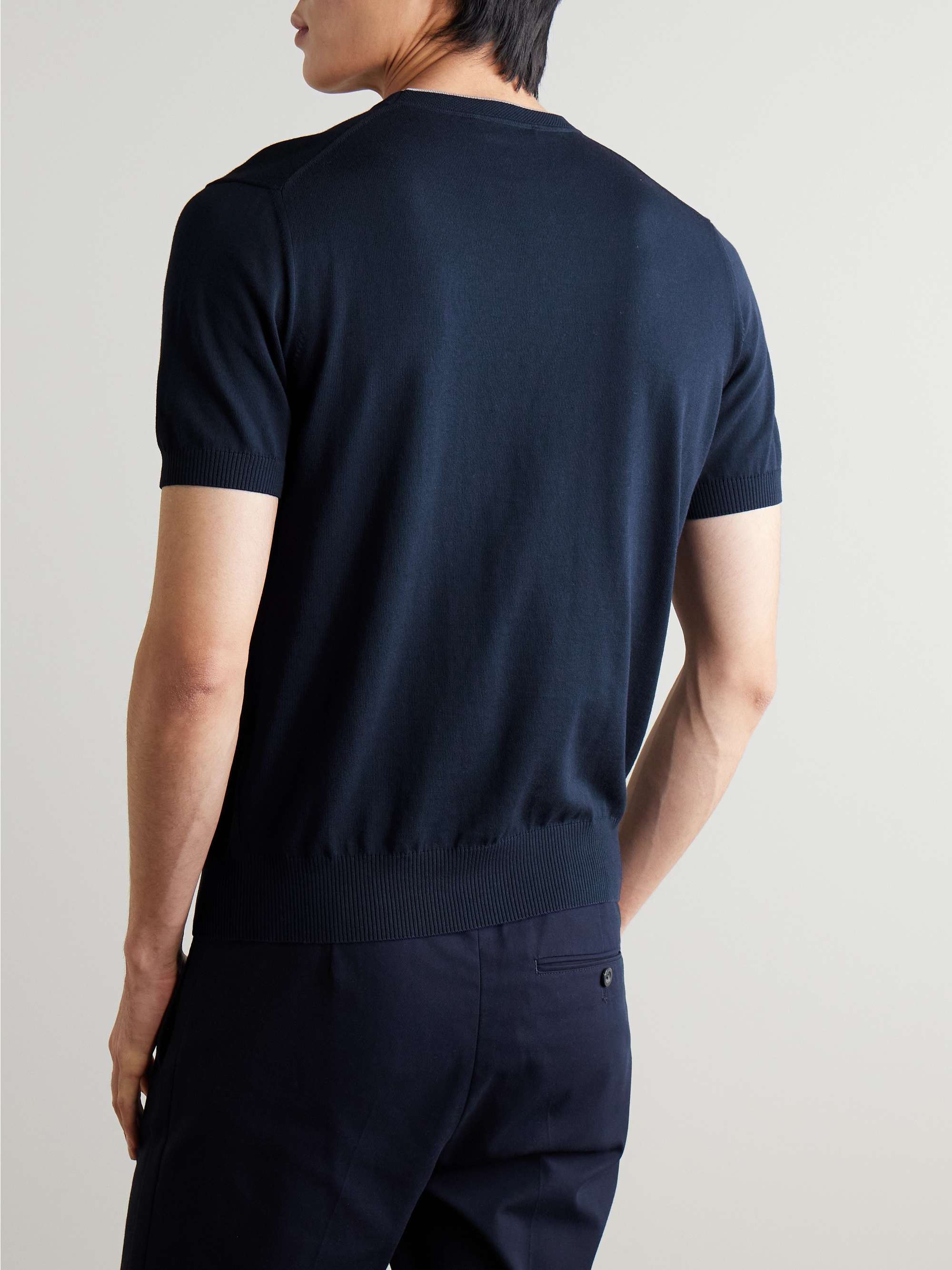 Two-Tone Cotton T-Shirt view