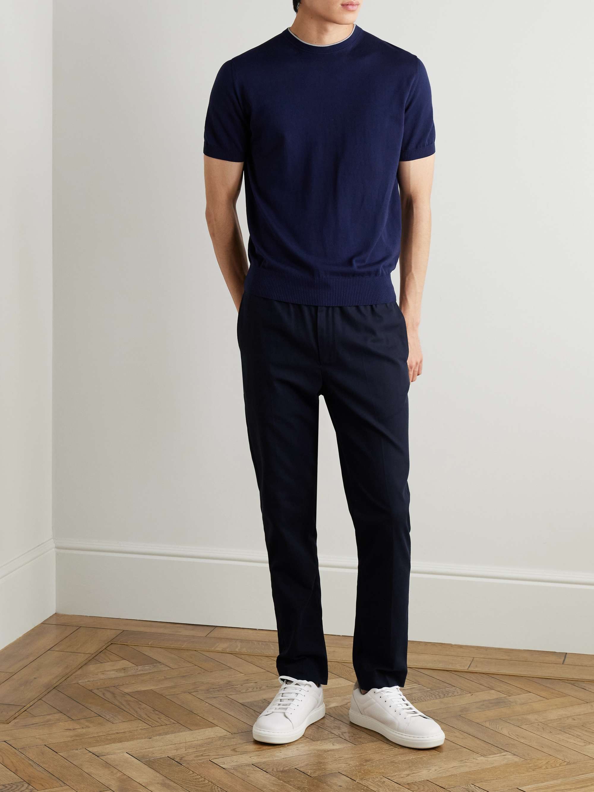 Two-Tone Cotton T-Shirt view