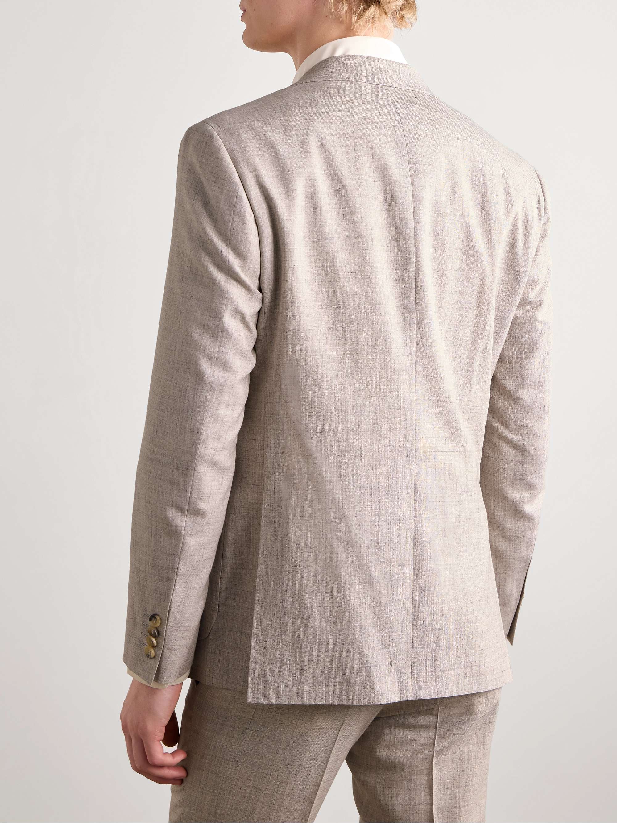 Kei Unstructured Double-Breasted Wool and Silk-Blend Blazer view