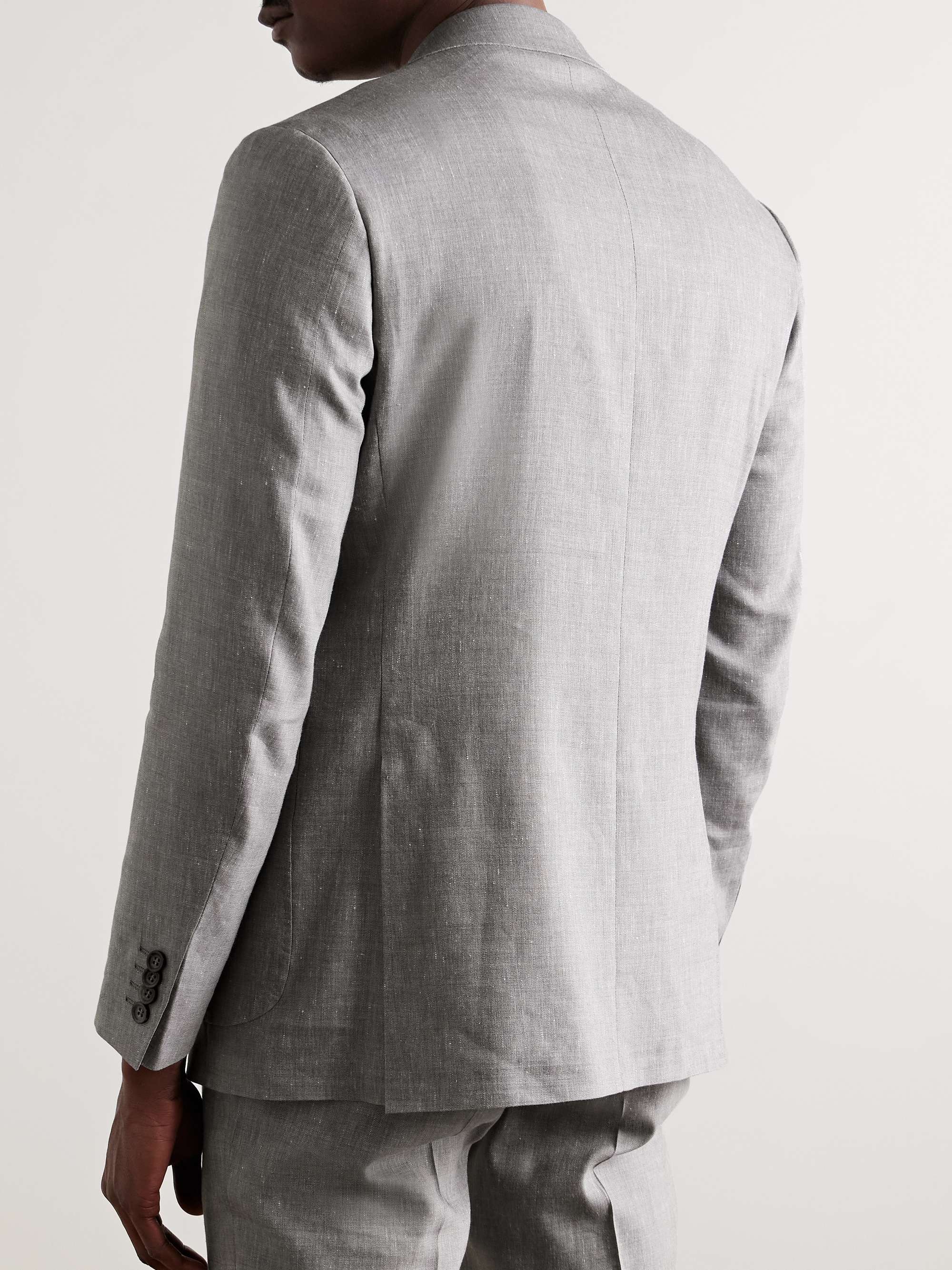 Kei Slim-Fit Linen and Wool-Blend Suit Jacket view