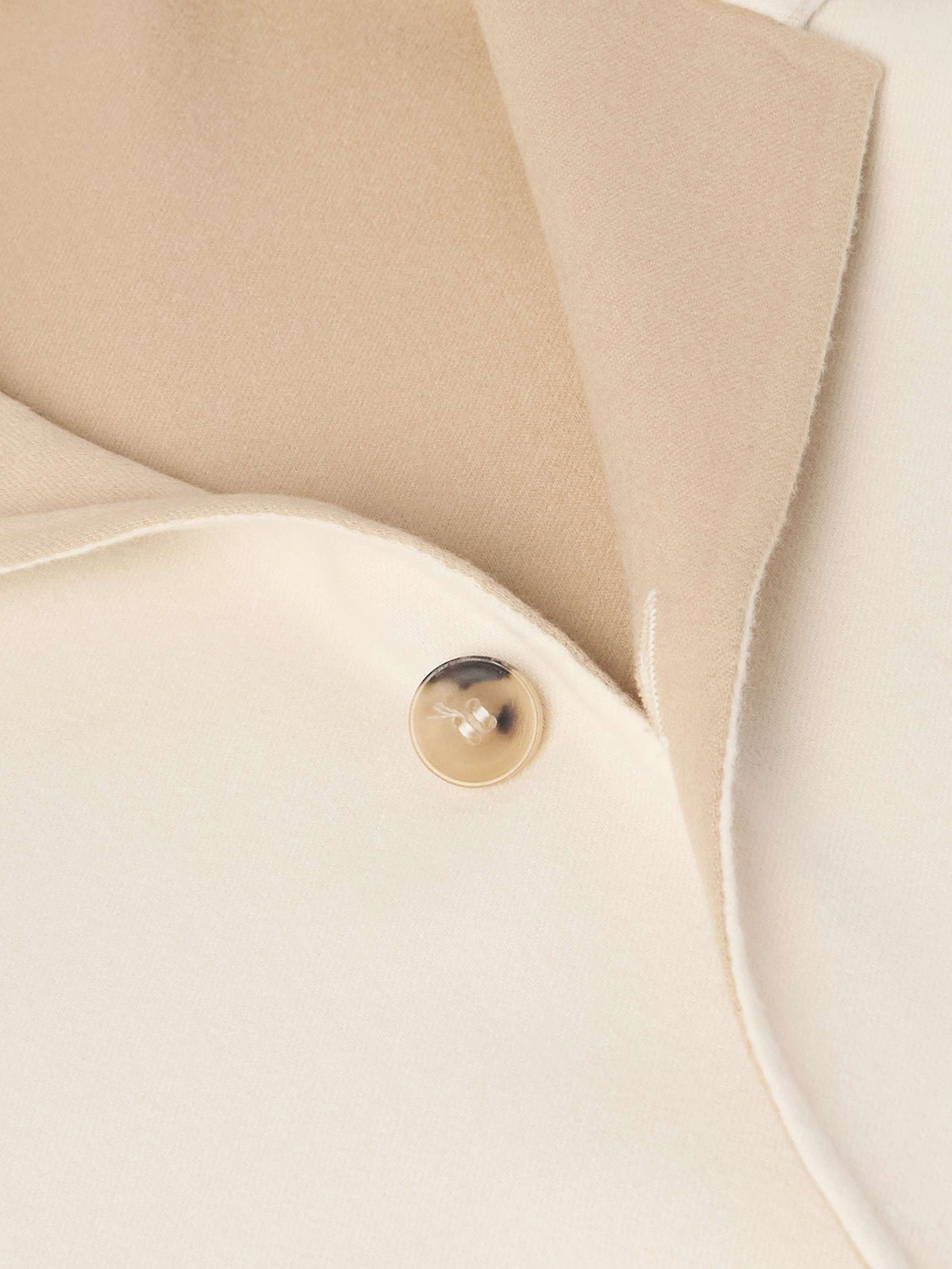 Camp-Collar Brushed Wool-Blend Twill Overshirt view