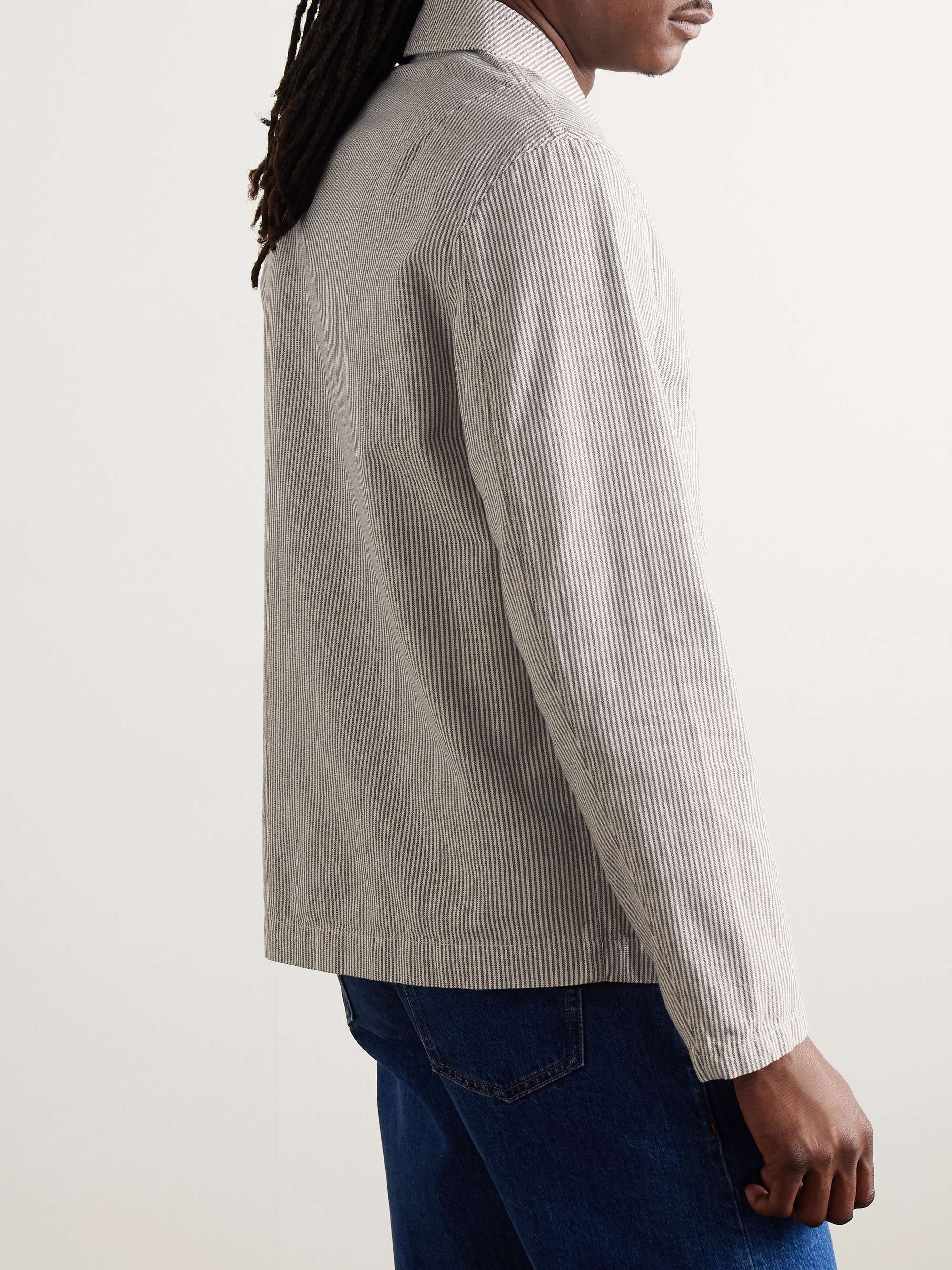Striped Organic Cotton Chore Jacket view