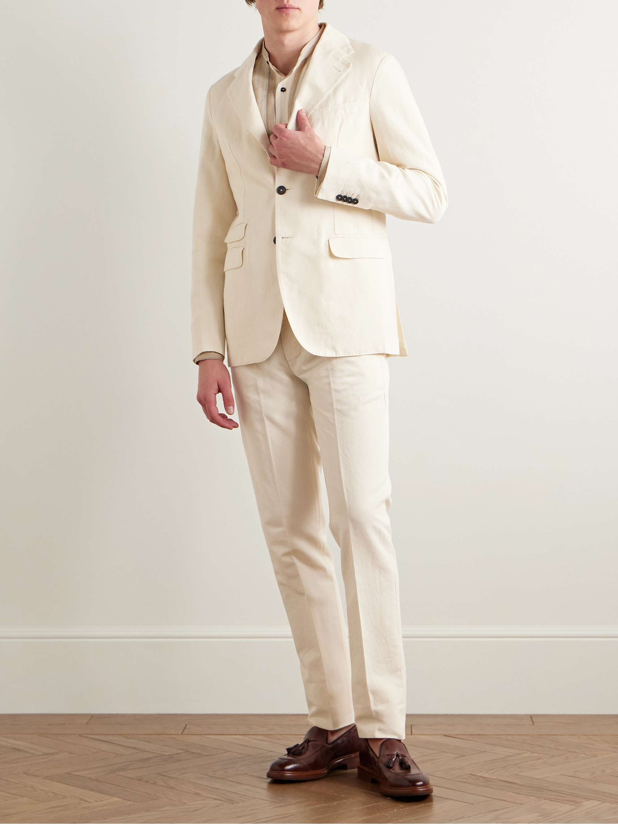 Catch2 Cotton and Linen-Blend Twill Suit Jacket view