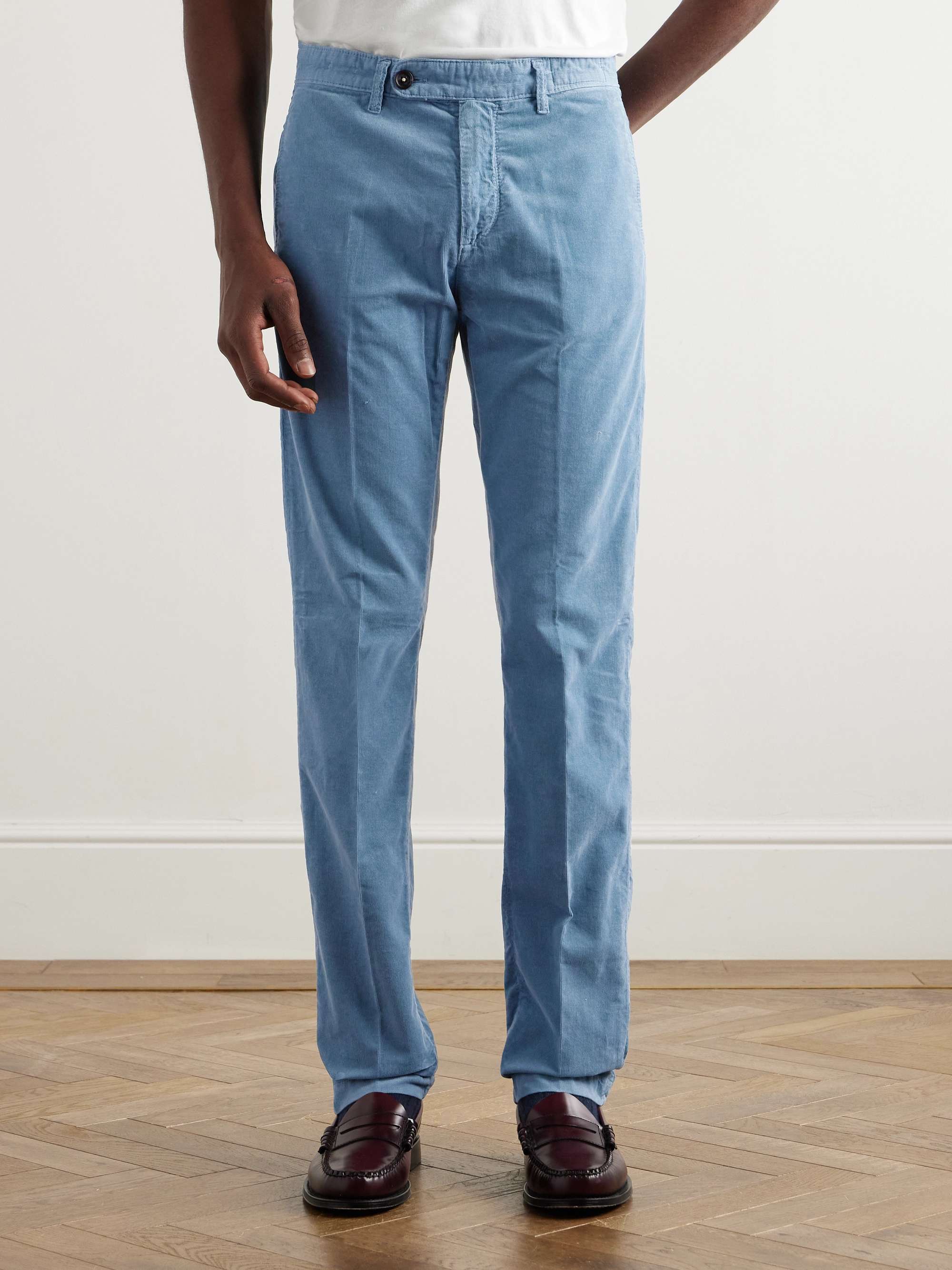 Straight-Leg Cotton-Corduroy Trousers view