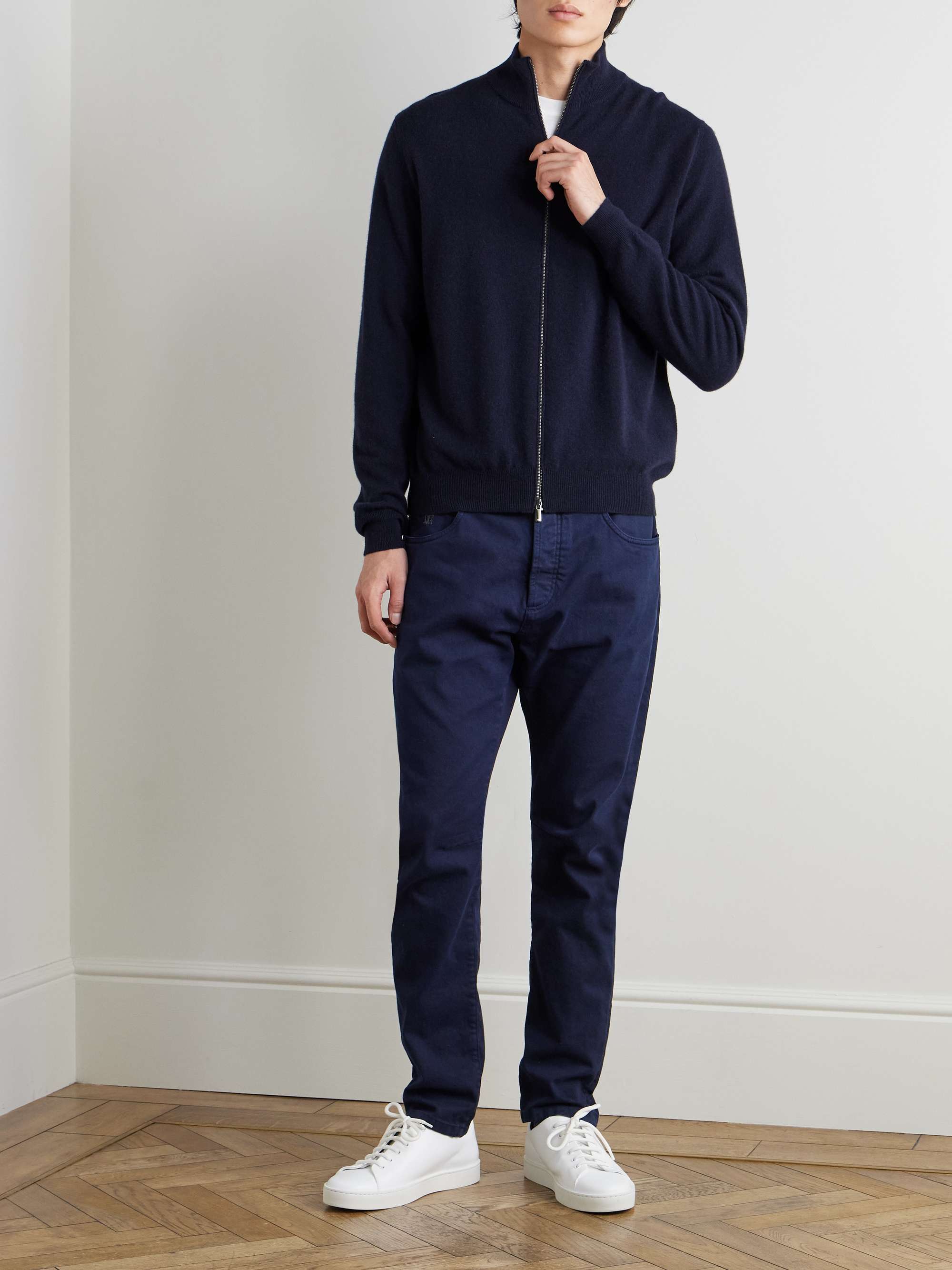 Noel Cashmere Zip-Up Cardigan view