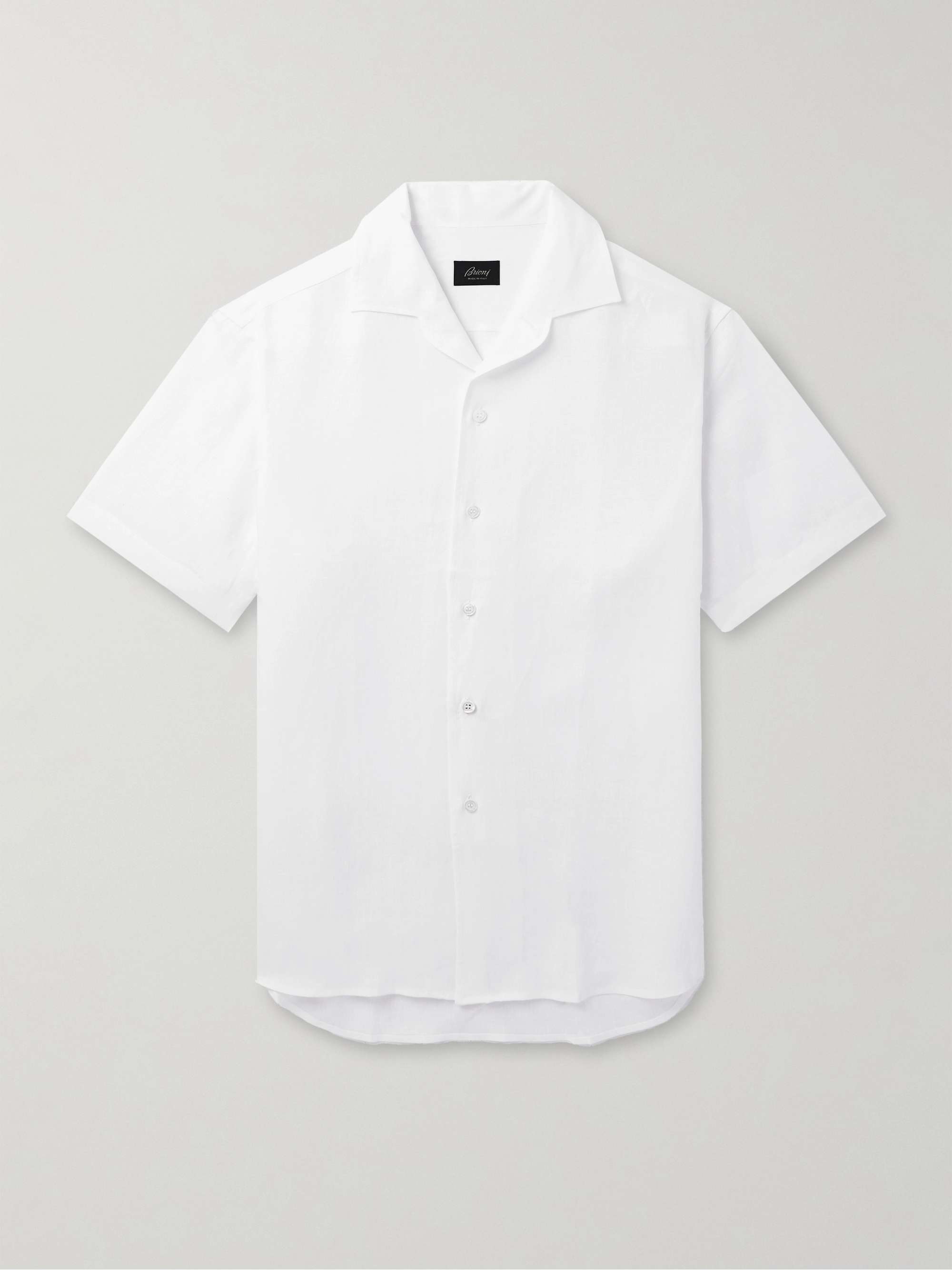 Capri Camp-Collar Linen Shirt view