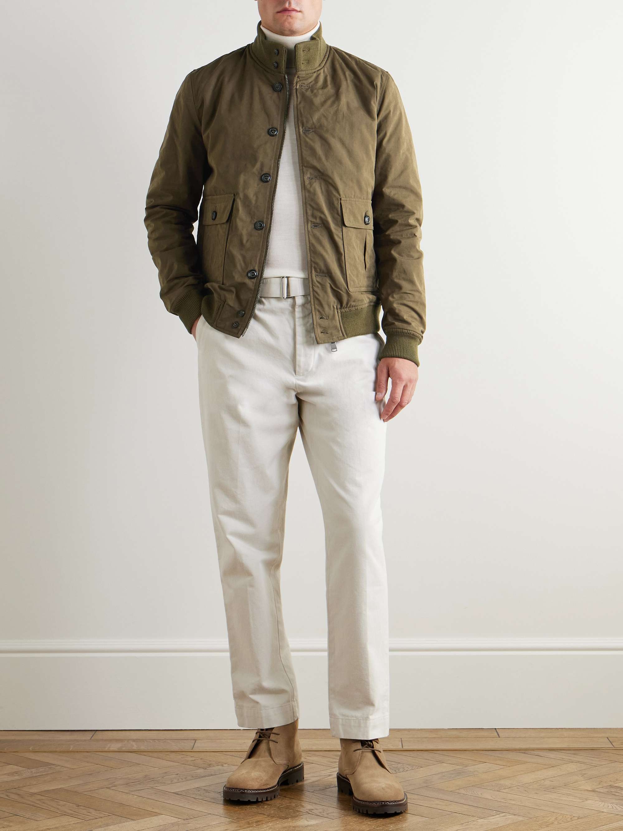 Valstarino Waxed Canvas Bomber Jacket view