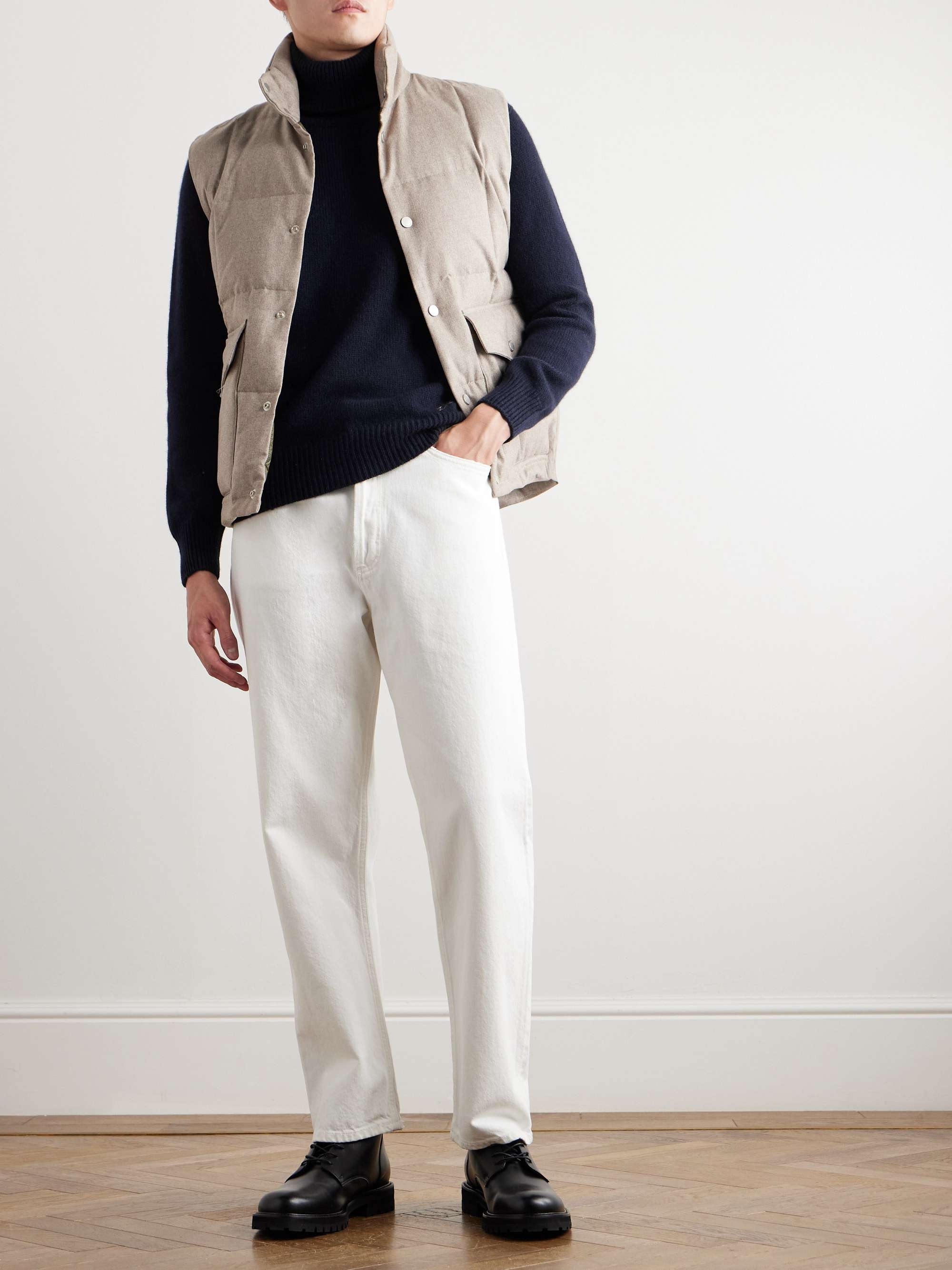 Logo-Embroidered Cashmere Rollneck Sweater view