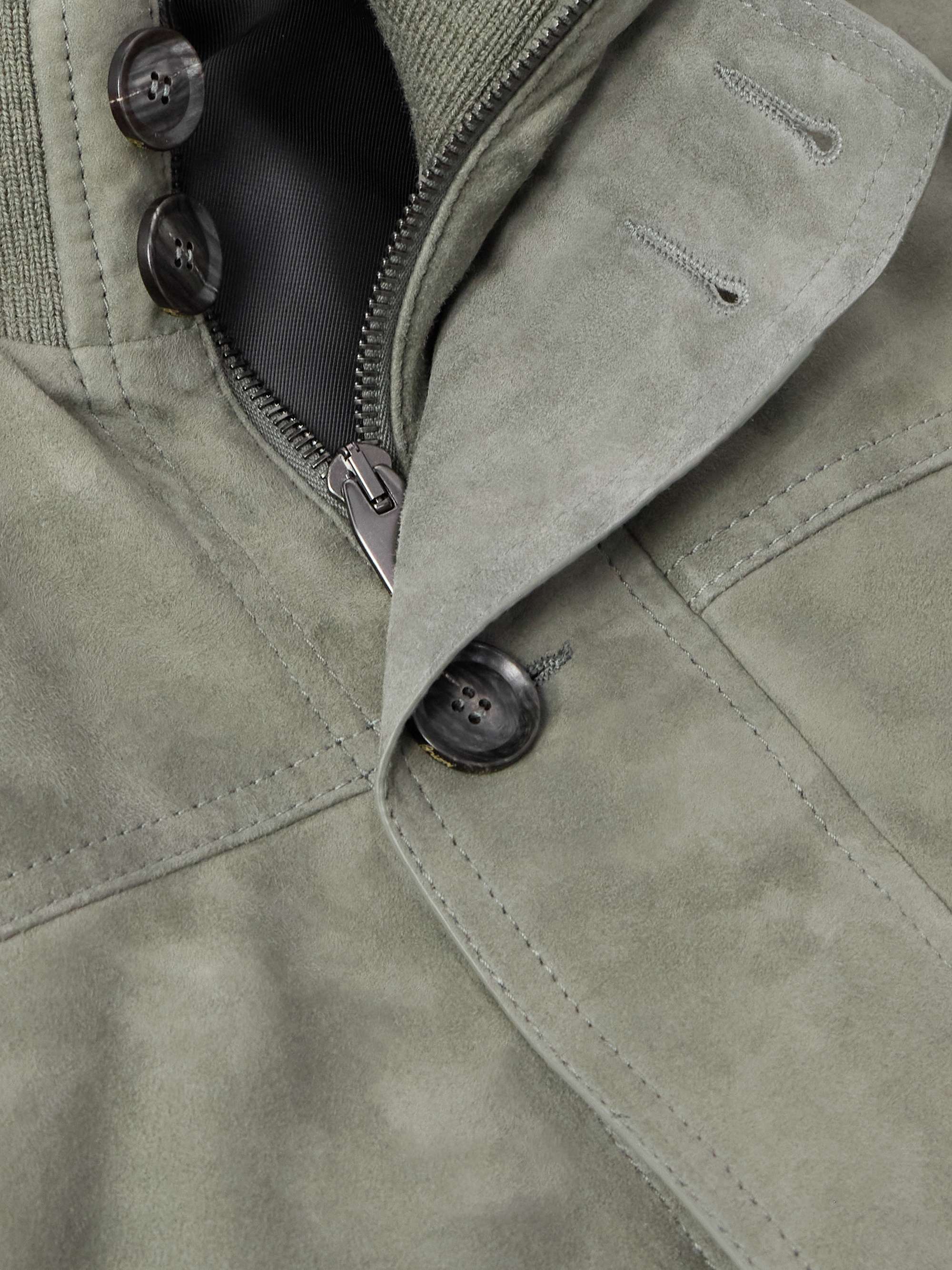 75 Padded Suede Blouson Jacket view