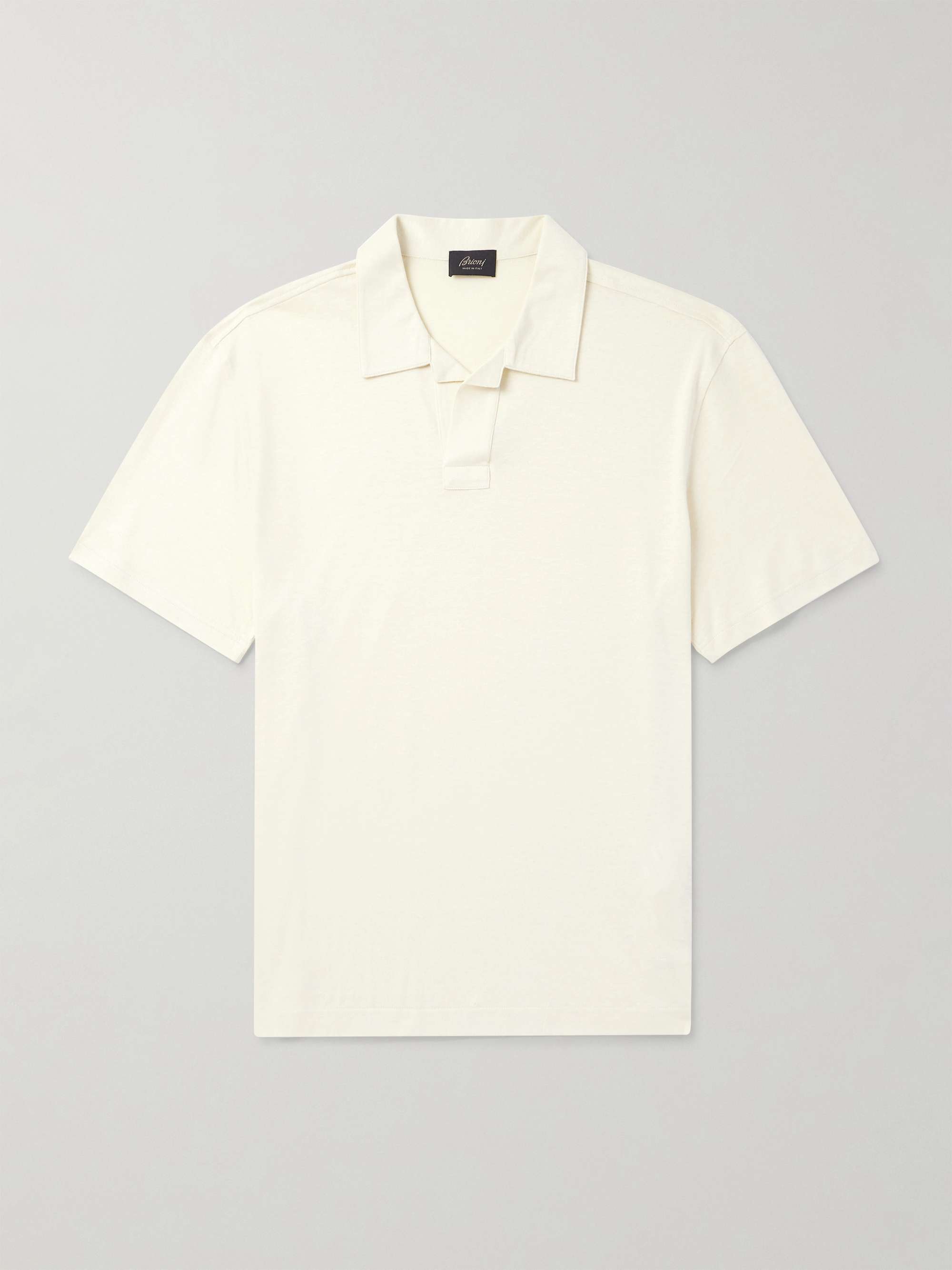 Linen, Cotton and Silk-Blend Polo Shirt view