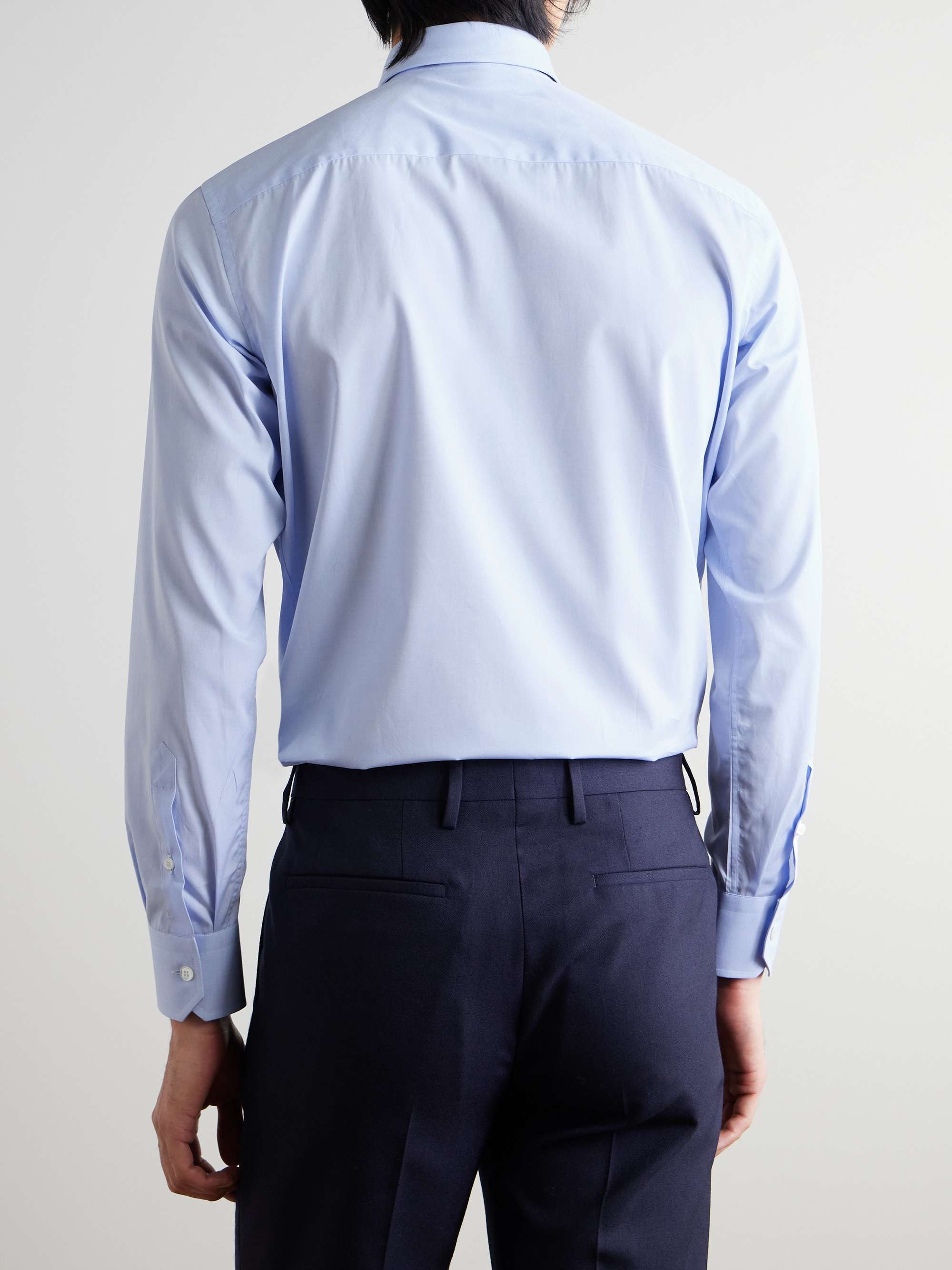 Trevi Cutaway-Collar Cotton Pinpoint Oxford Shirt view