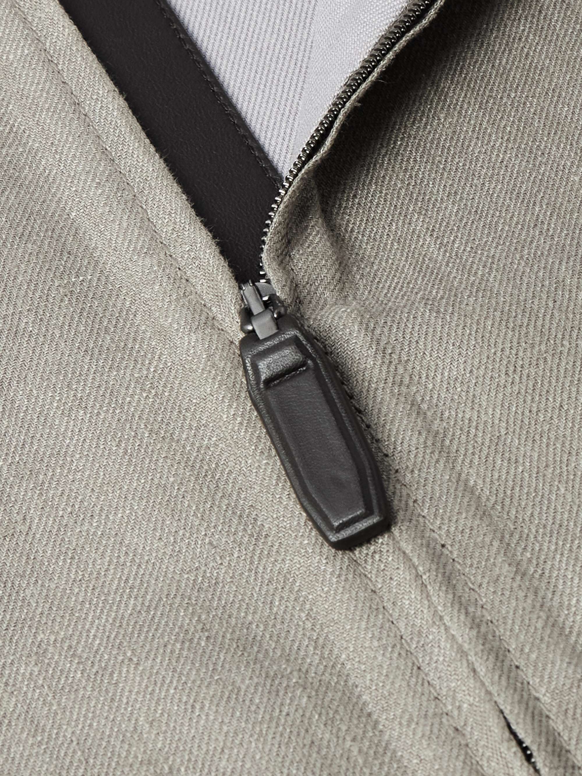 Linen-Blend Bomber Jacket view