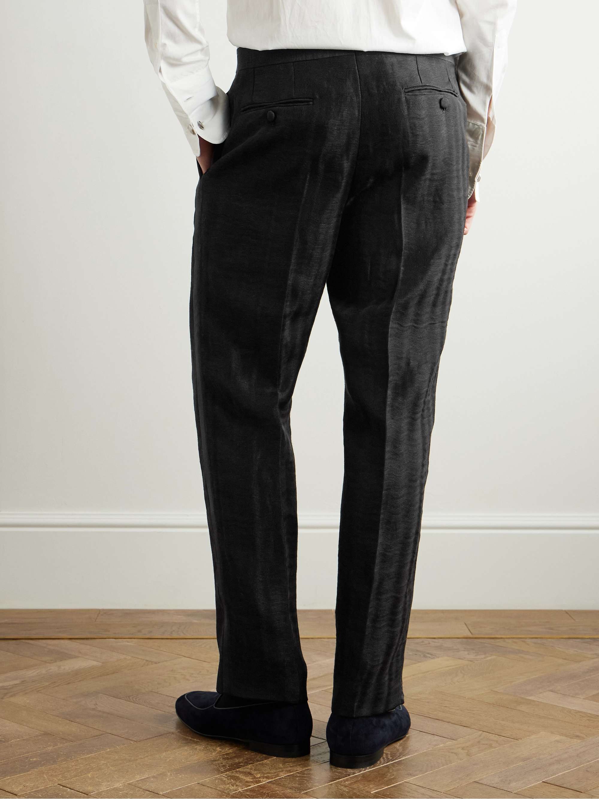 Tapered Faille Tuxedo Trousers view