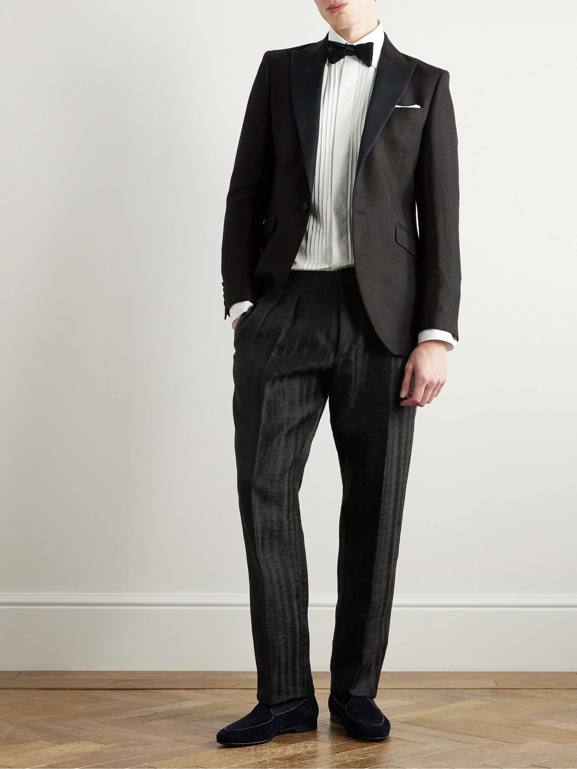 Tapered Faille Tuxedo Trousers view