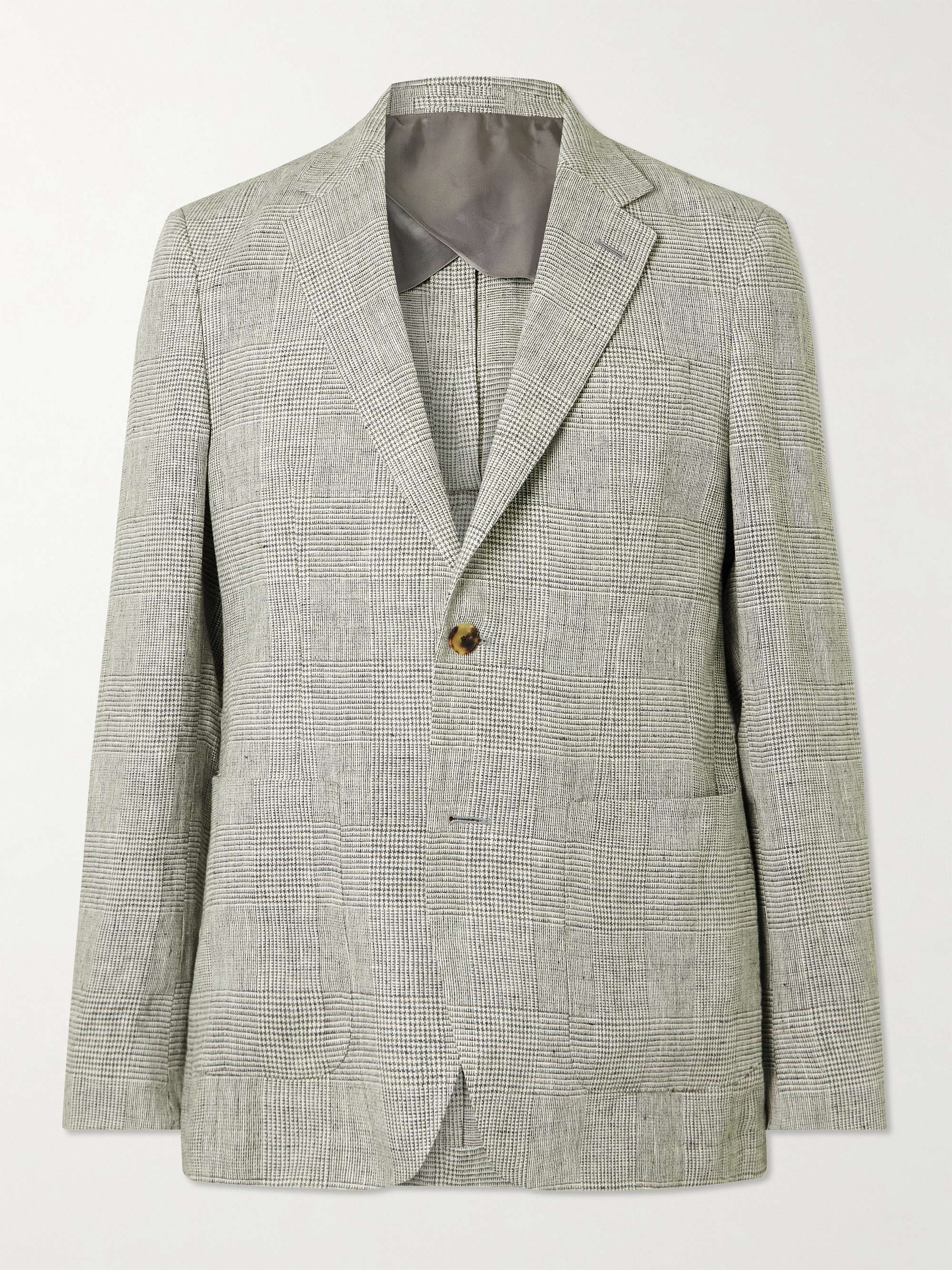 Prince of Wales Checked Linen Suit Jacket view