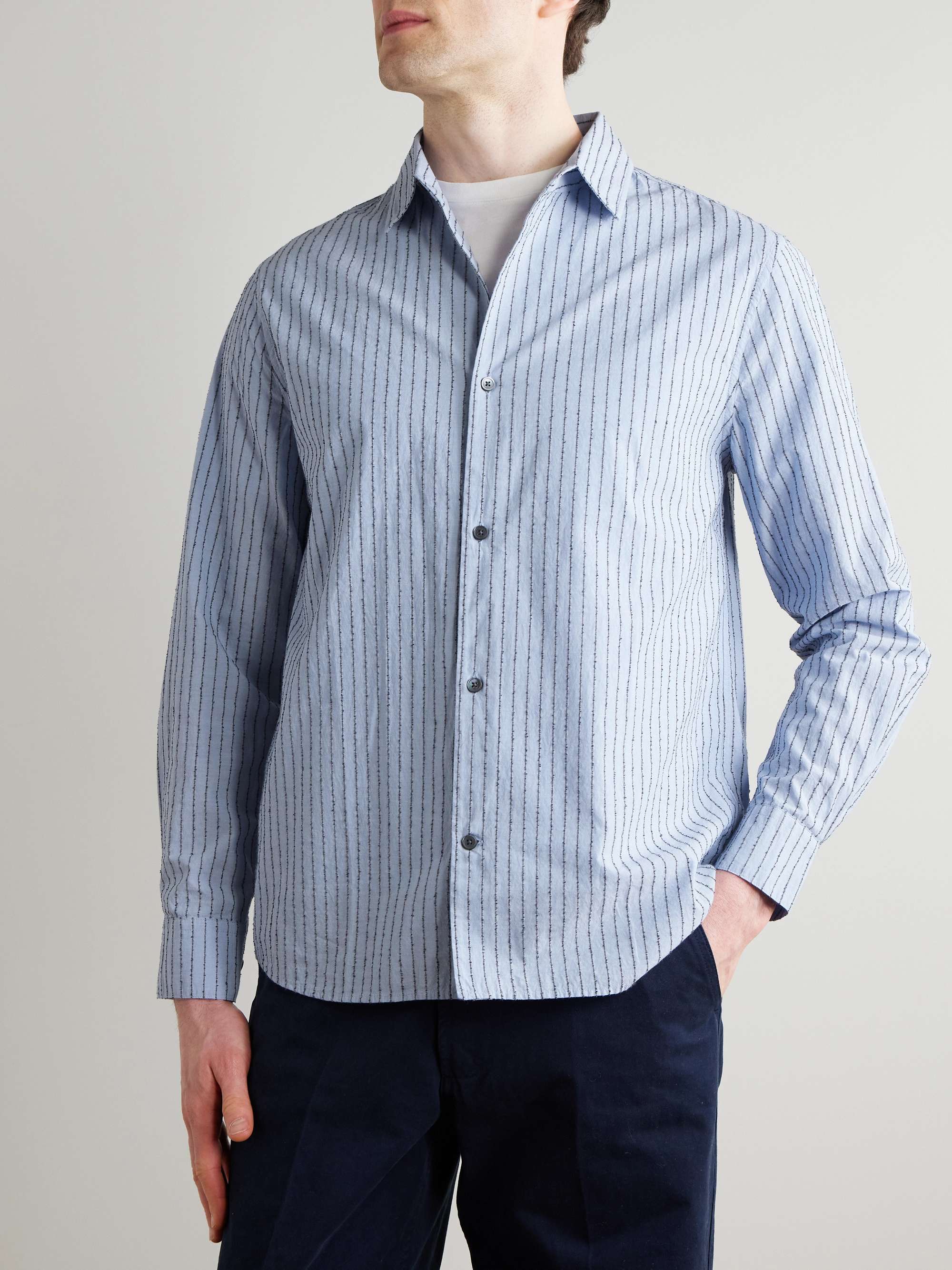 Striped Cotton-Blend Shirt view