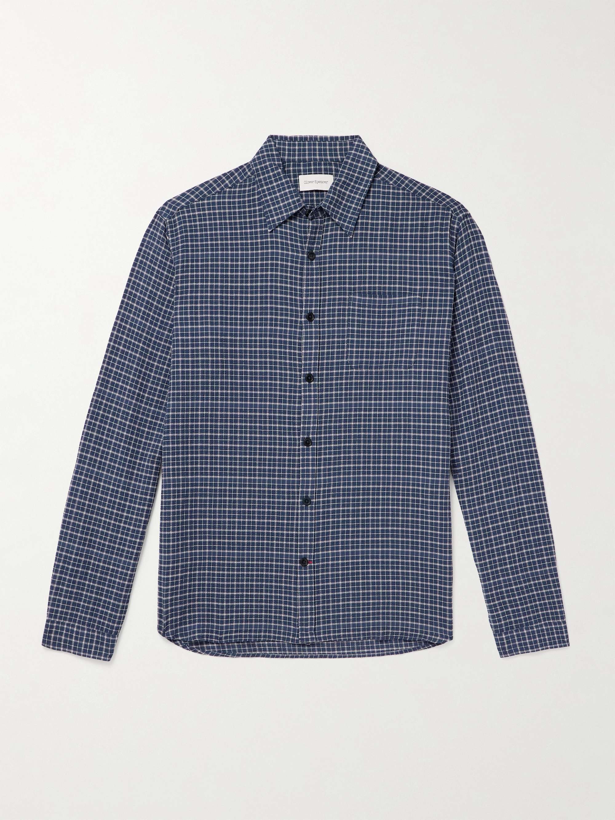 Checked Organic Cotton-Blend Shirt view