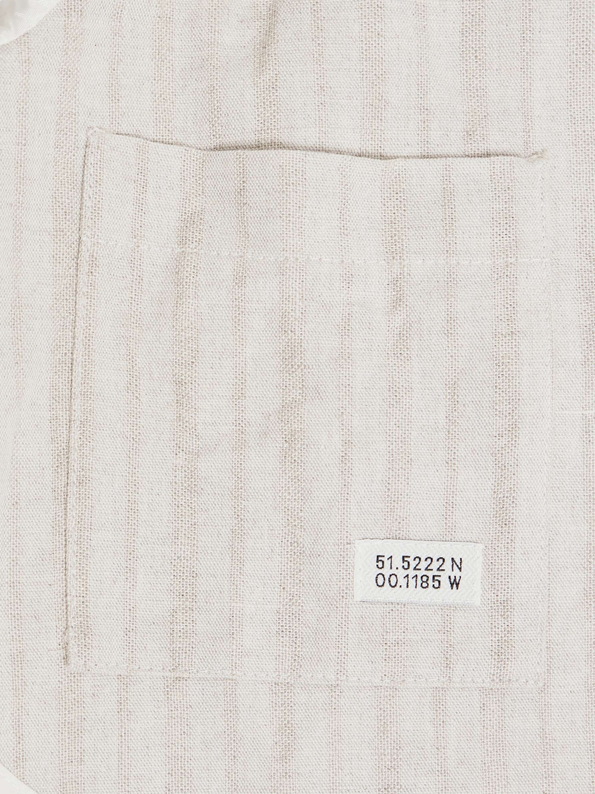 Laurel Unstructured Striped Linen and Cotton-Blend Suit Jacket view