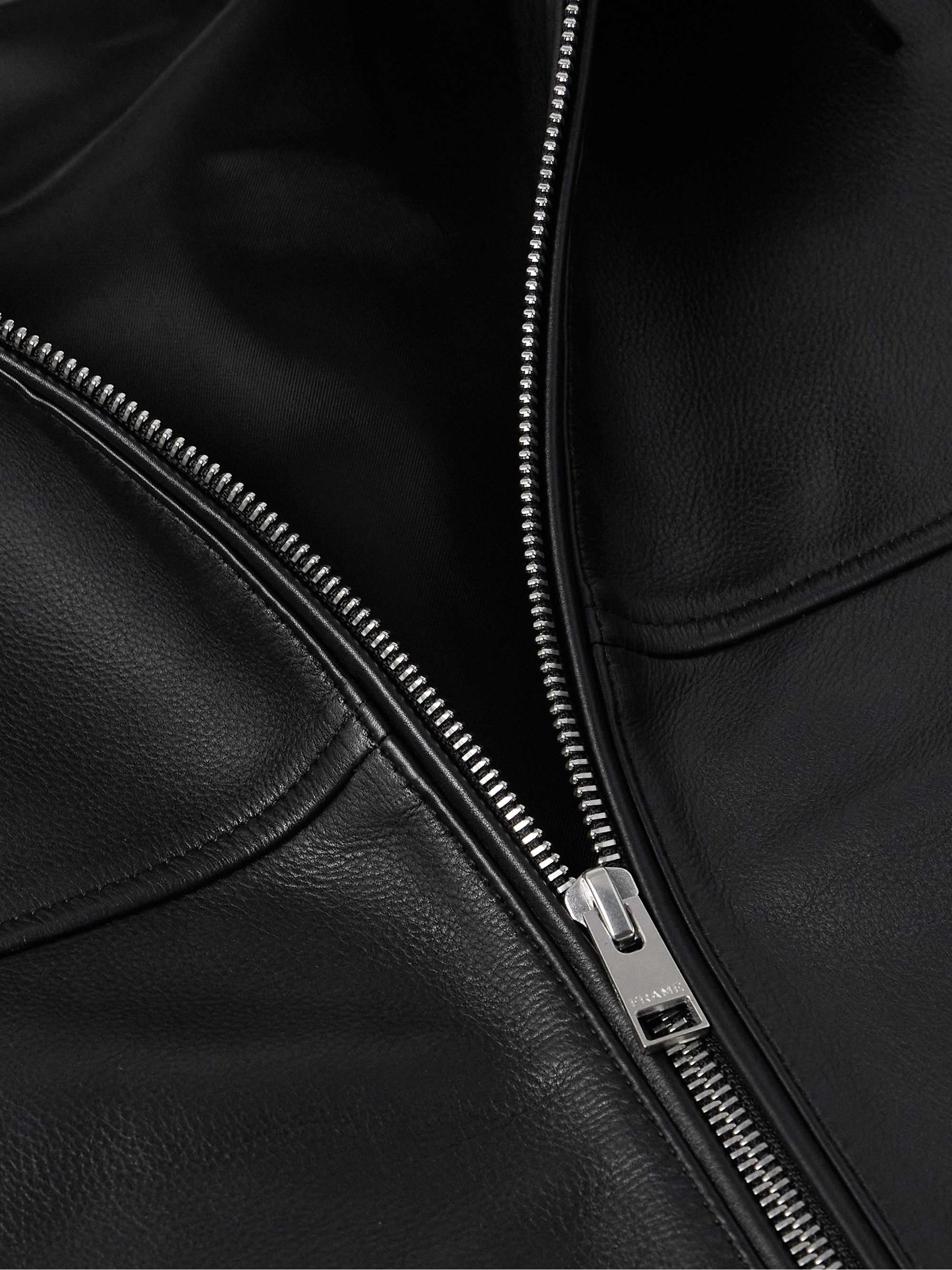 Full-Grain Leather Bomber Jacket view