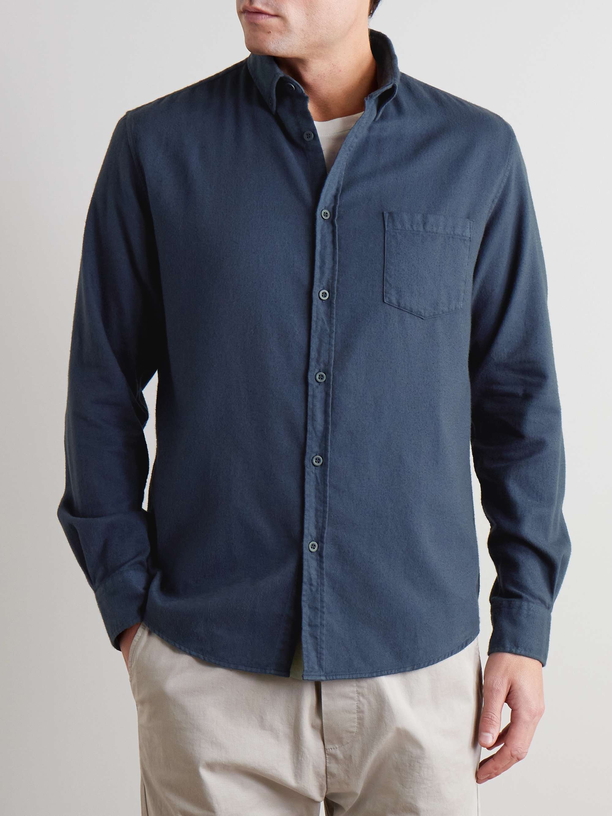Button-Down Collar Brushed Cotton-Flannel Shirt view