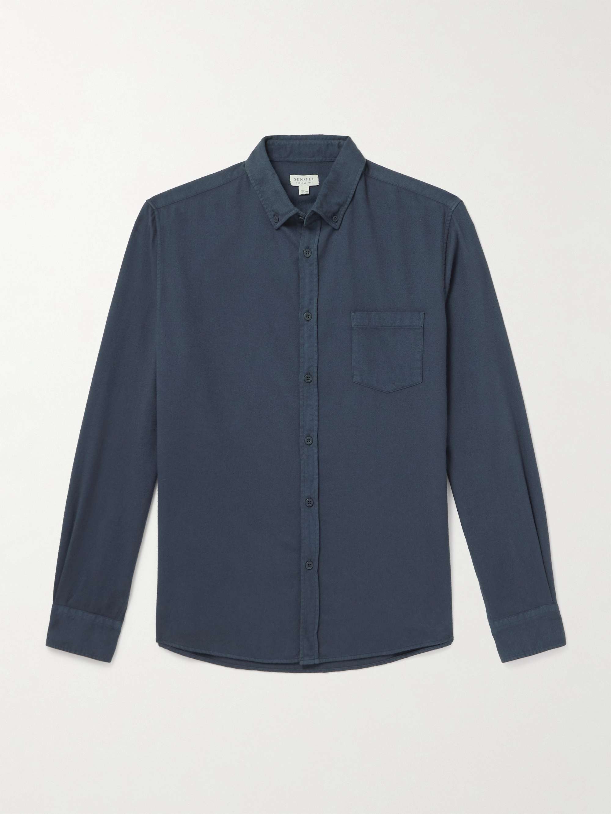 Button-Down Collar Brushed Cotton-Flannel Shirt view