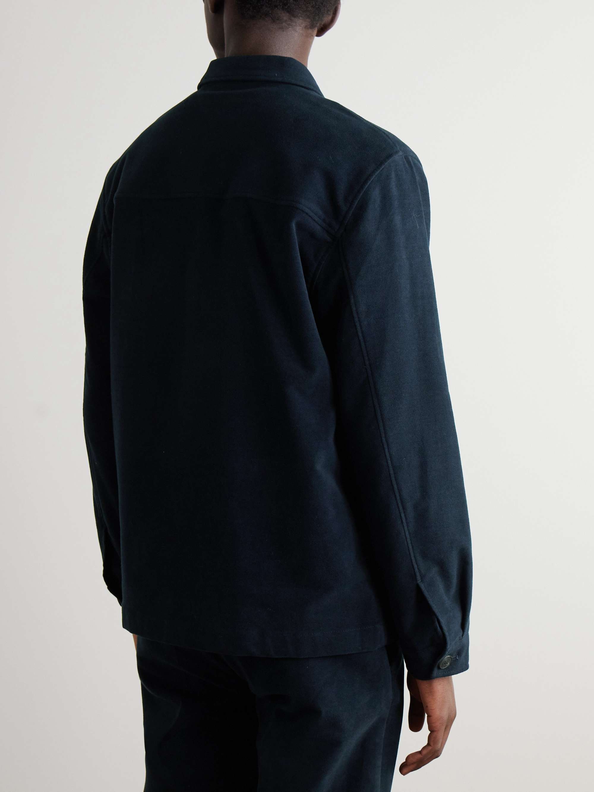 Cotton-Blend Moleskin Shirt Jacket view
