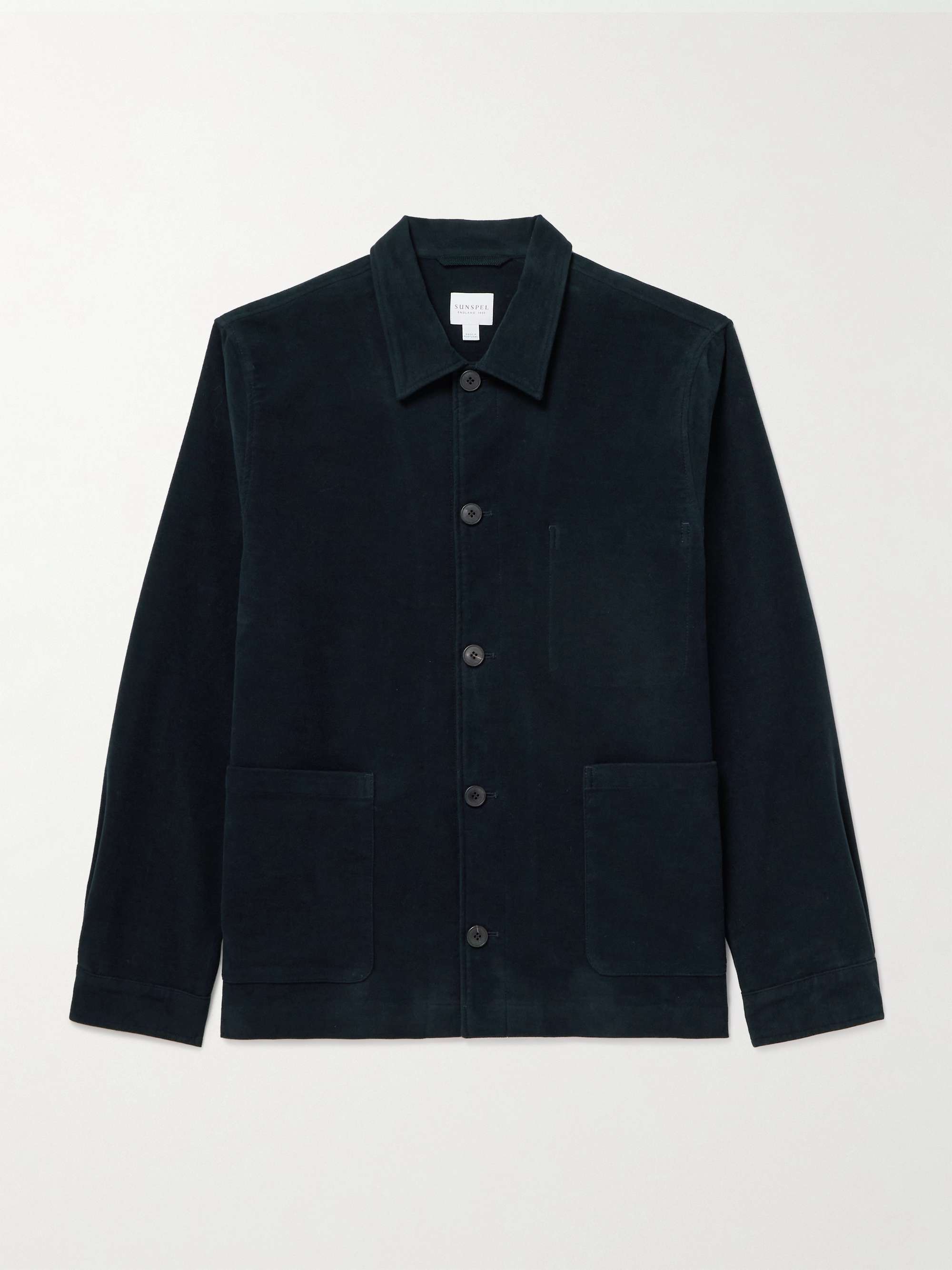 Cotton-Blend Moleskin Shirt Jacket view