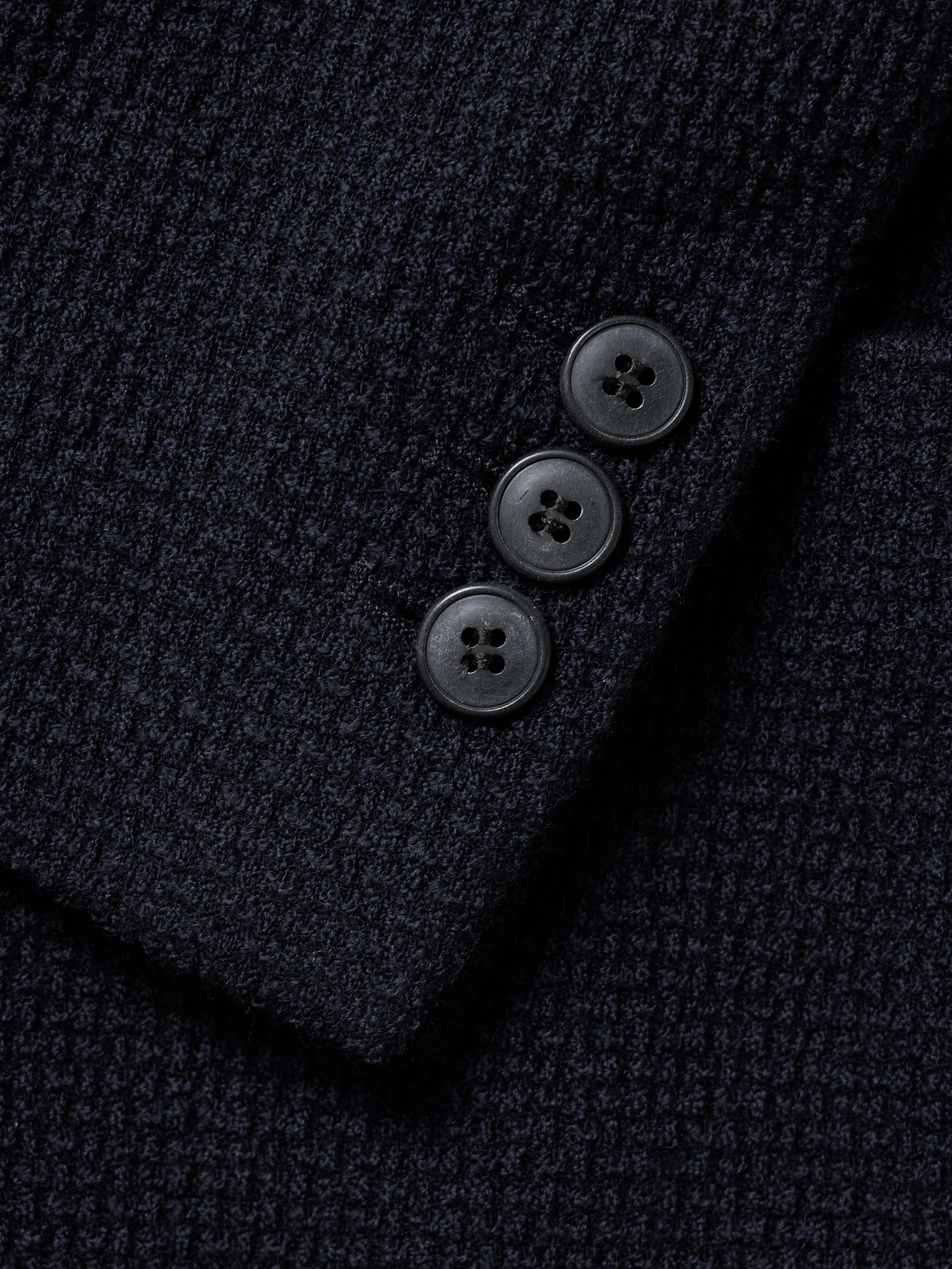 Waffle-Knit Wool-Blend Blazer view